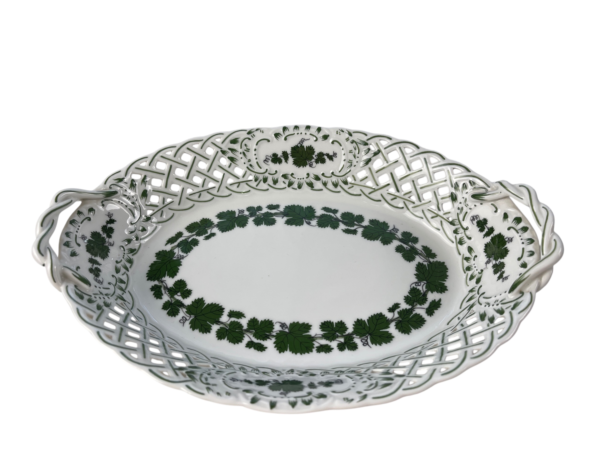 Meissen Weinlaub Schale 26 x 18 x 5 cm. 1 Wahl - Top Zustand    