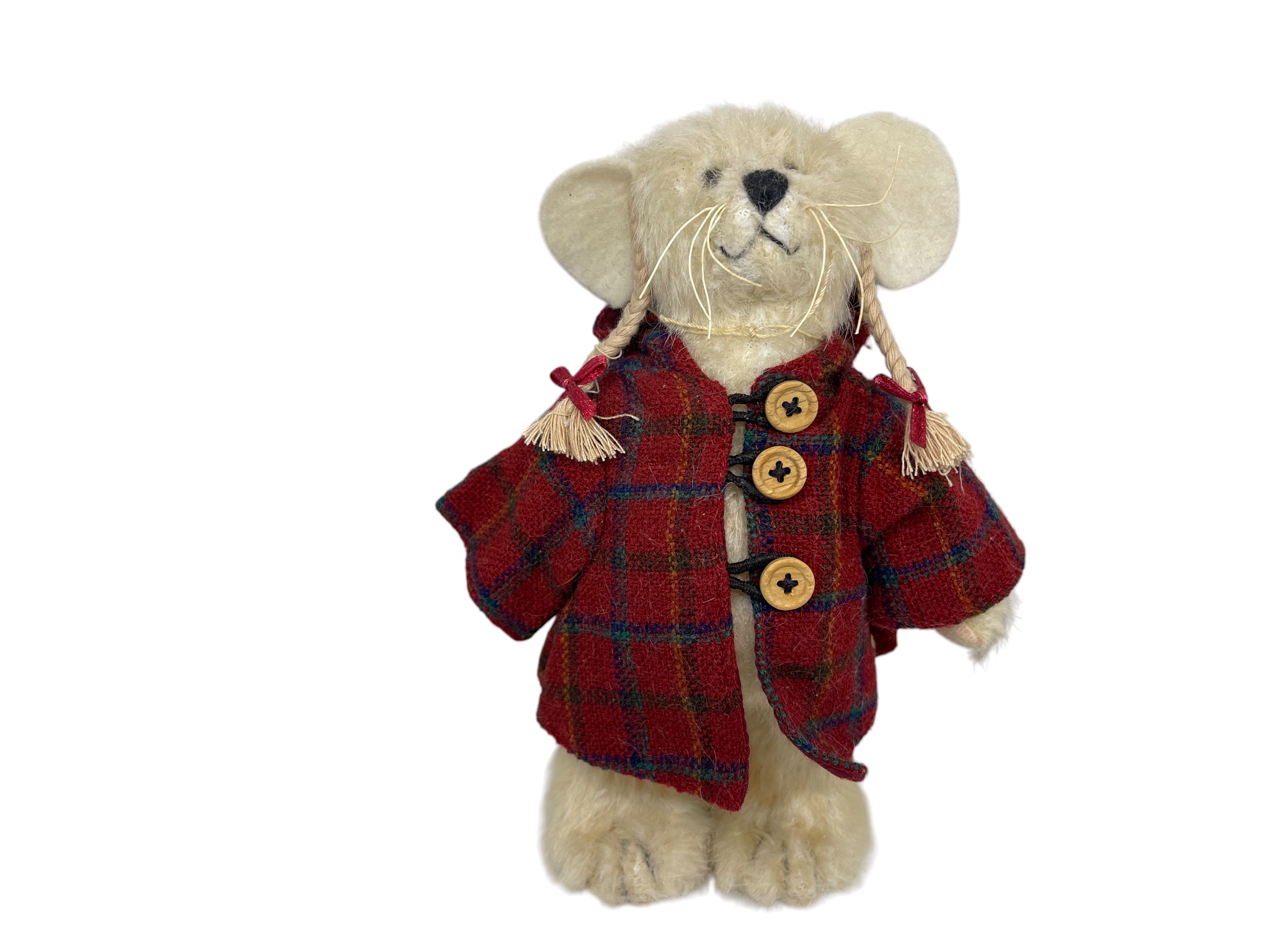 Künstler Stofftier Maus 20 cm. Top Zustand.