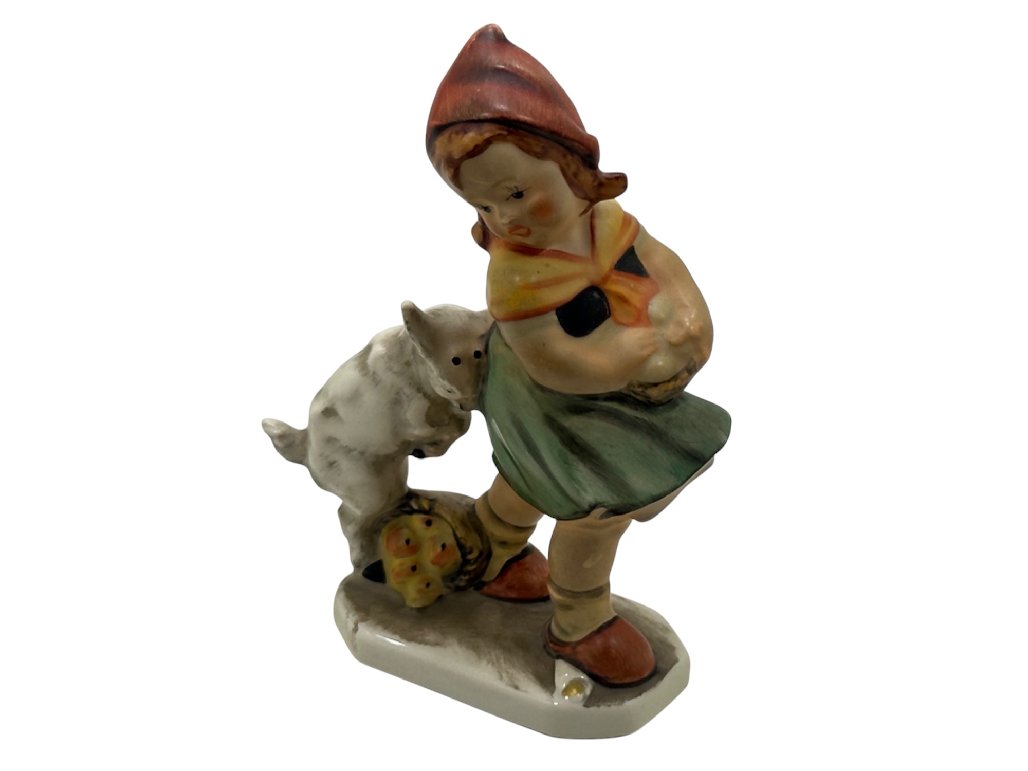 Bavaria Sammler Figur Mädchen mit Ziege 14,8 cm - Zustand siehe Fotos