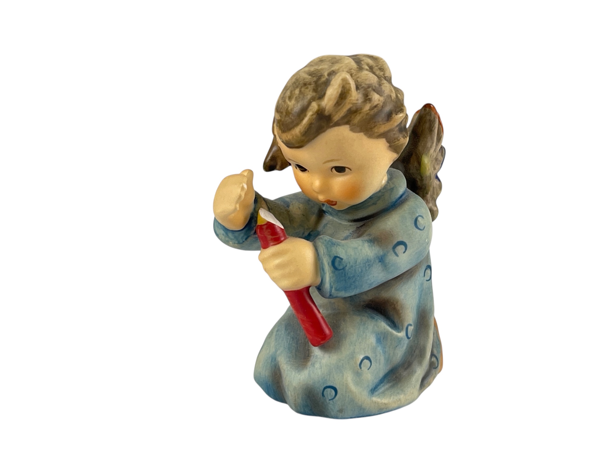 Hummel Figur 358 Kniender Engel mit Kerze 7 cm. 1 Wahl. Defekt an der Kerze 