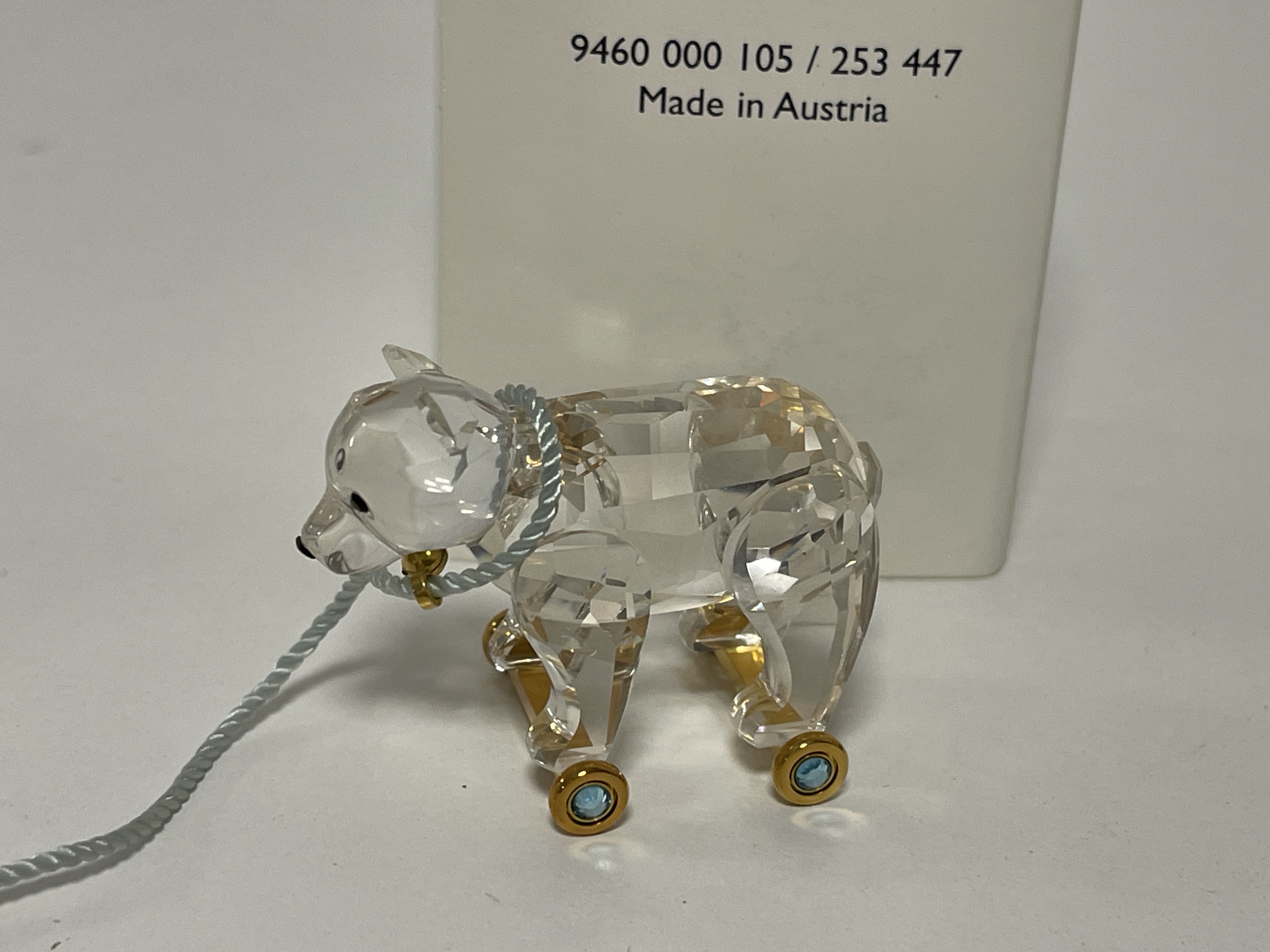 Swarovski Figur 253447 Bär auf Rollen 4,3 cm Ovp & Zertifikat - Top Zustand   