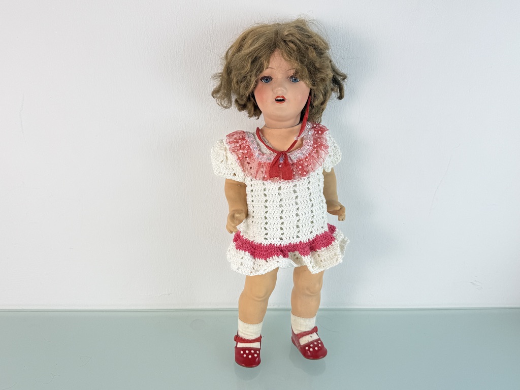 Künstlerpuppe alte Sammler Puppe 48 cm Zustand siehe Fotos 