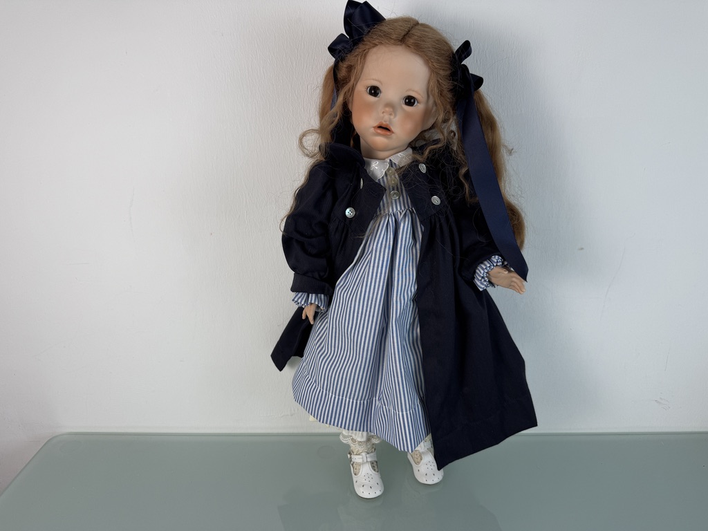 Künstlerpuppe Porzellan Sammler Puppe 60 cm. Top Zustand 