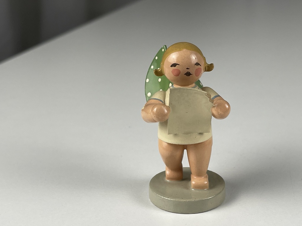 Erzgebirge Wendt und Kühn Figur Engel 6 cm. Zustand siehe Fotos 