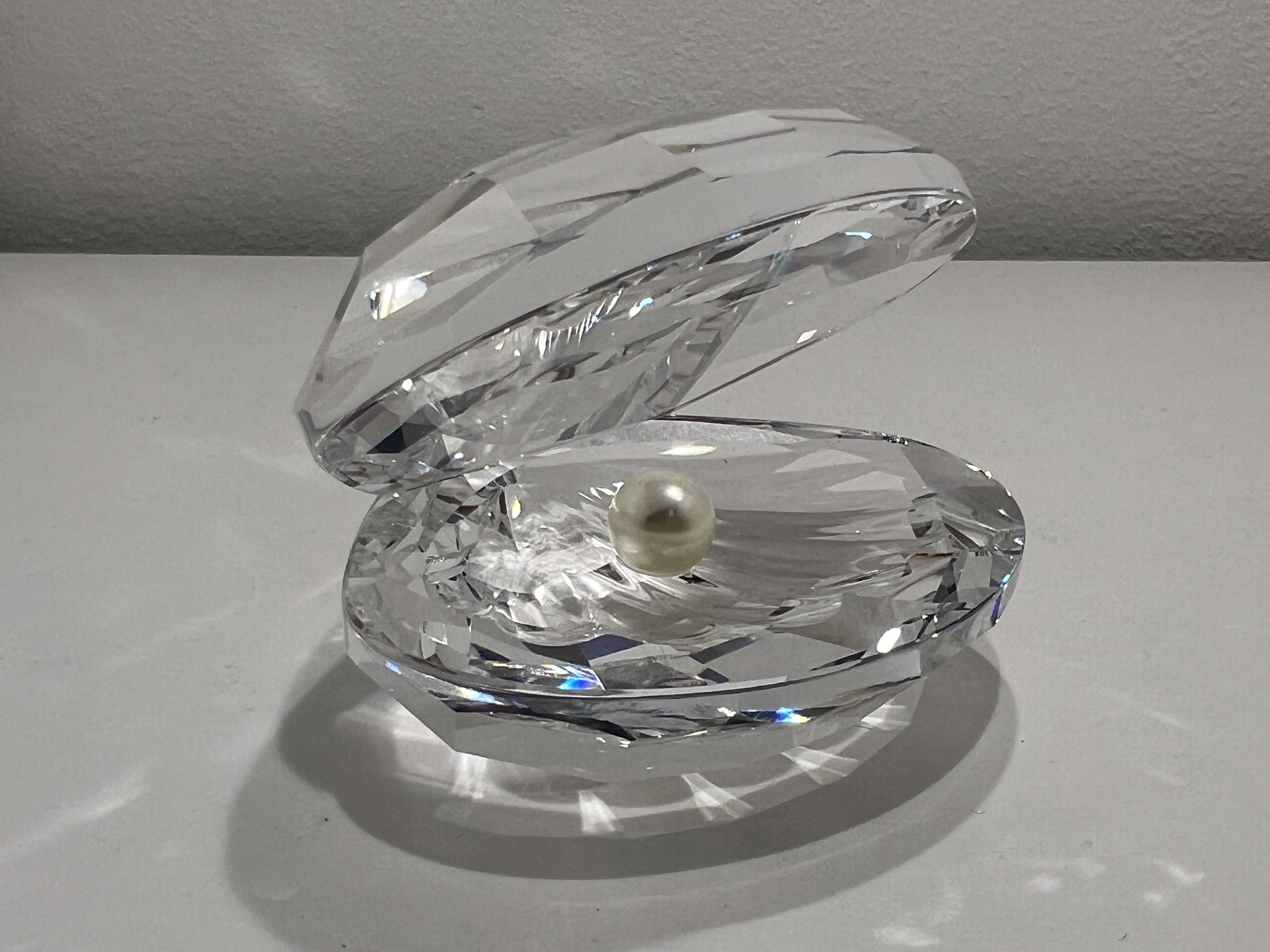 Swarovski Figur Kristall 014389 Große Muschel mit Perle 6,5 cm. Top Zustand 