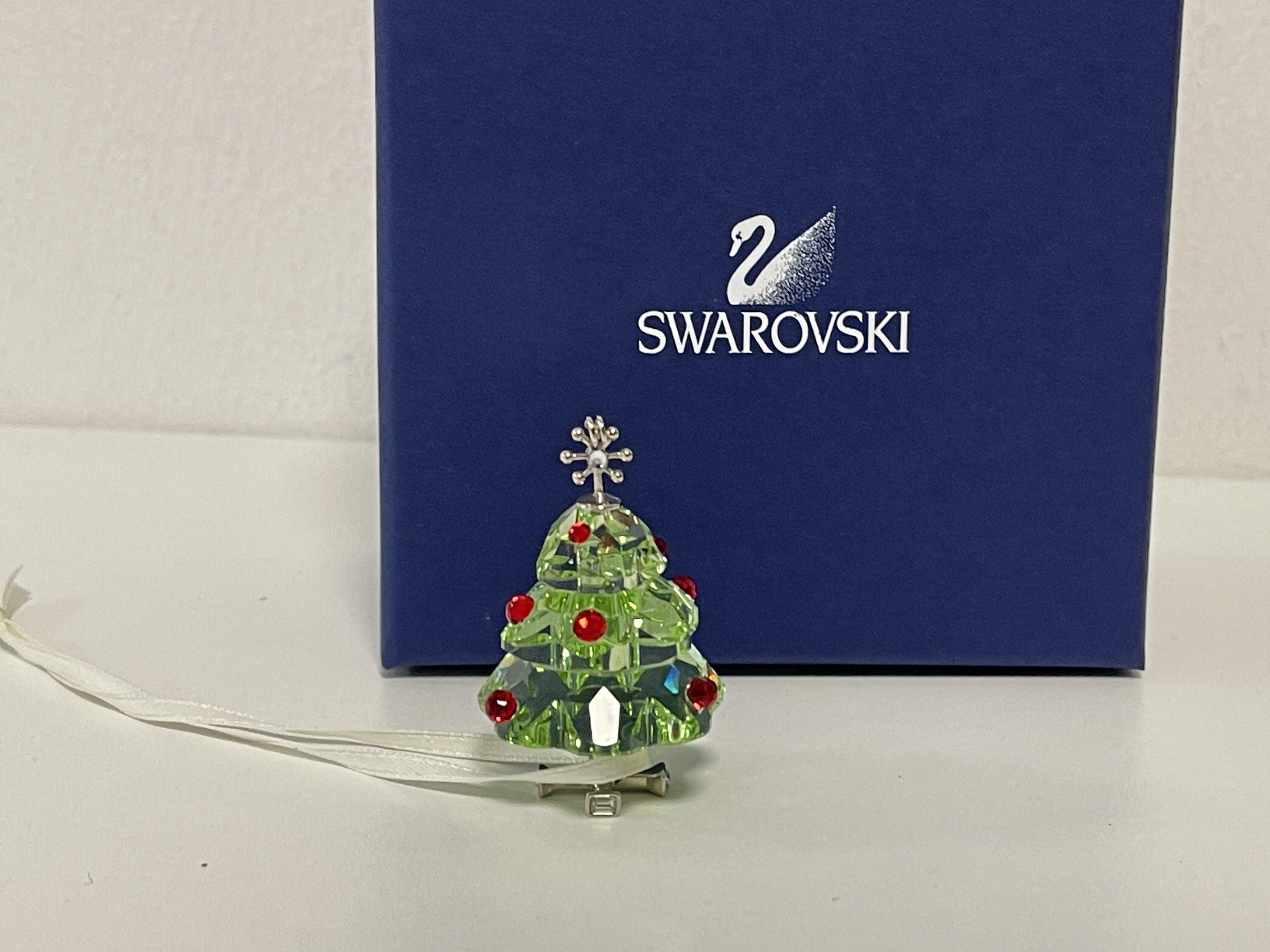 Swarovski Figur 904990 Weihnachtsbaum Ornament Grün 4,6 cm Kiste & Zertifikat  Top Zustand 