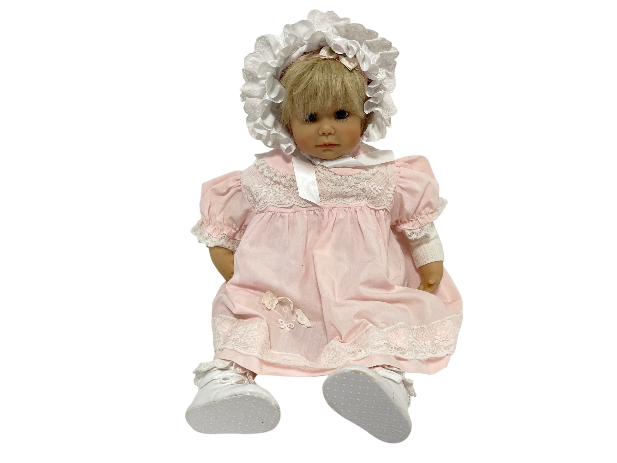 Künstlerpuppe Zapf Vinyl Puppe 58 cm Top Zustand   
