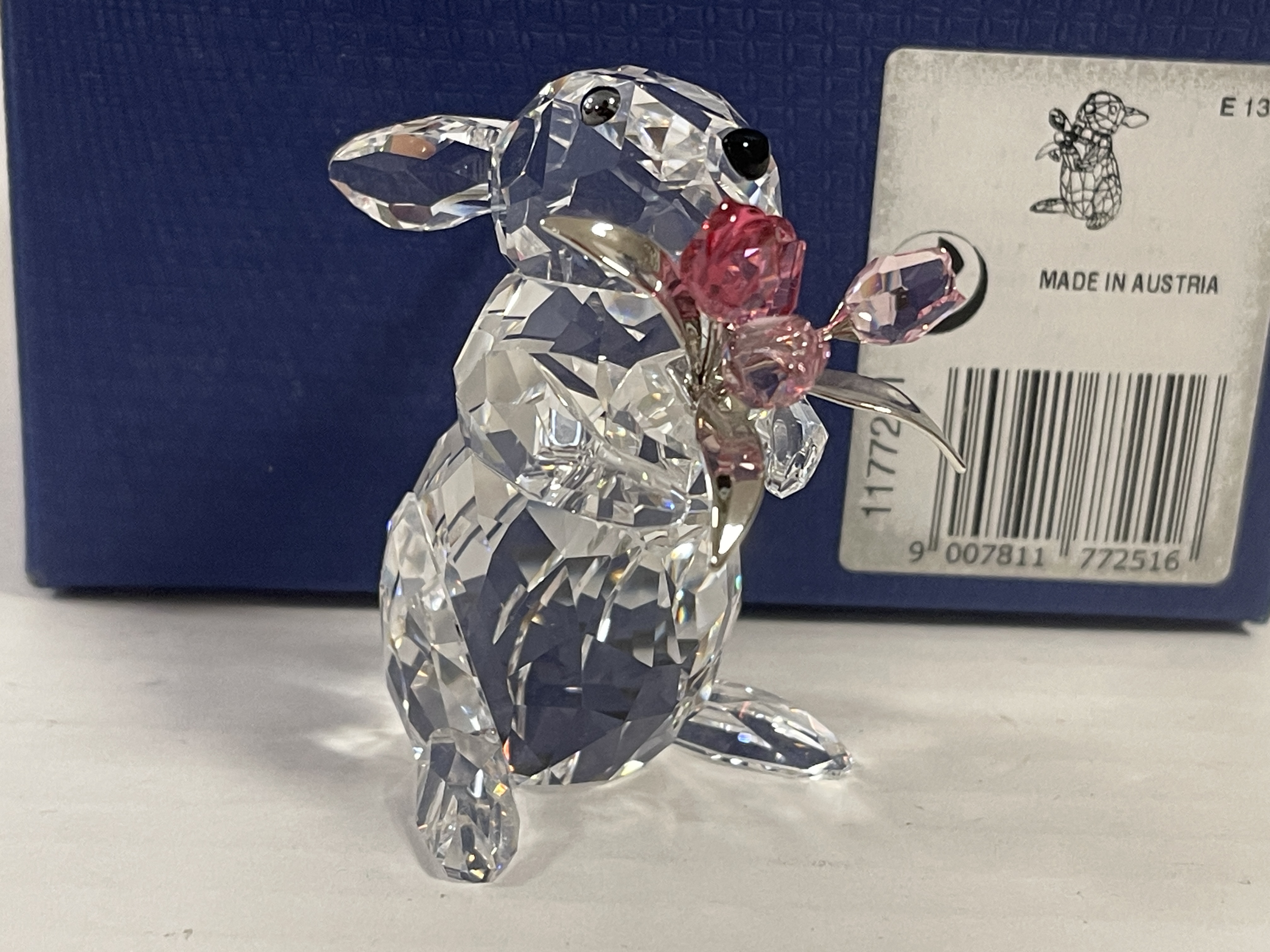 Swarovski Figur 1177251 Hase mit Tulpen 5,4 cm. + OVP & Zertifikat Top Zustand 