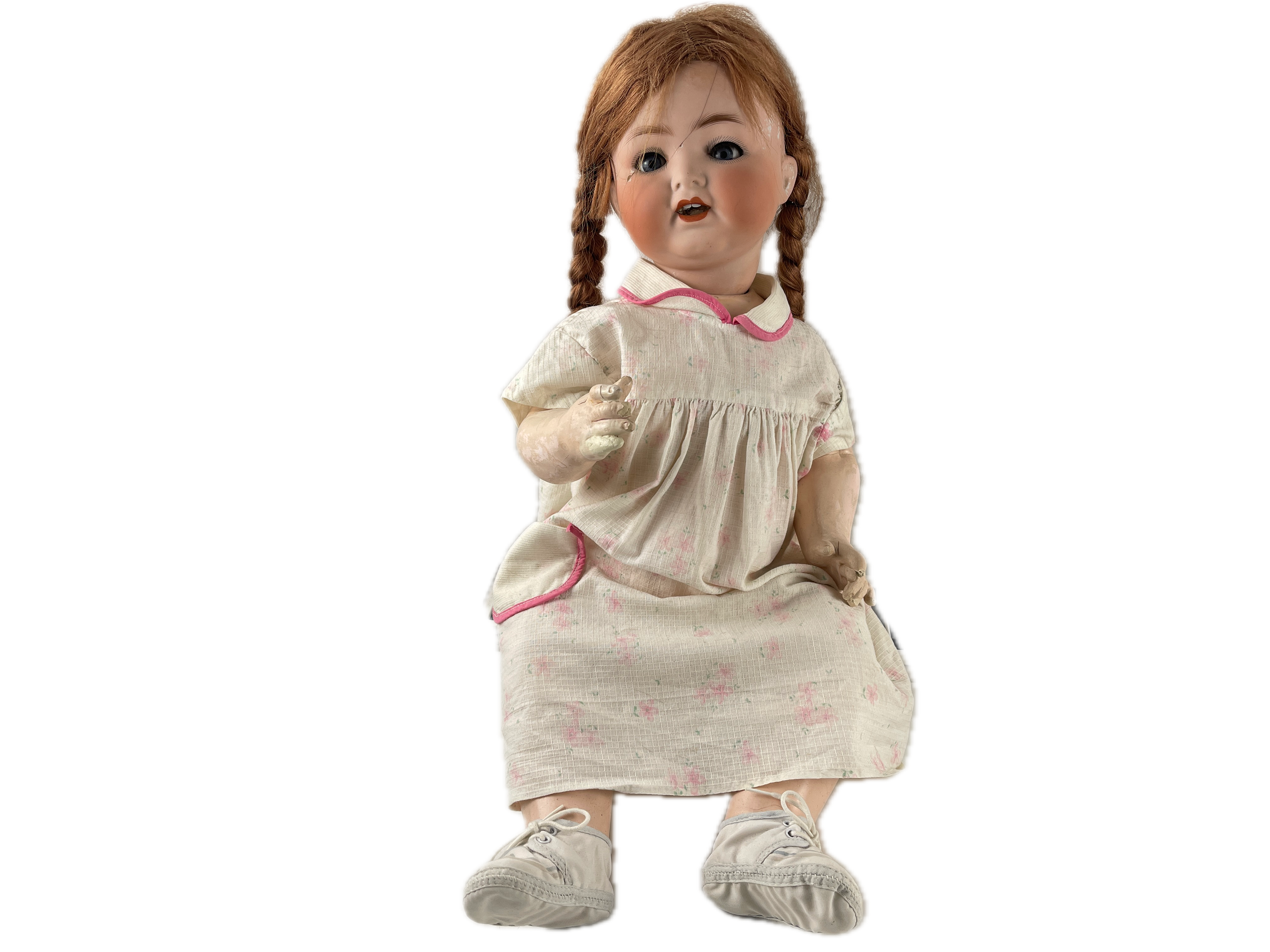 Heubach Köppelsdorf Porzellankopf Puppe 60 cm. Defekt 