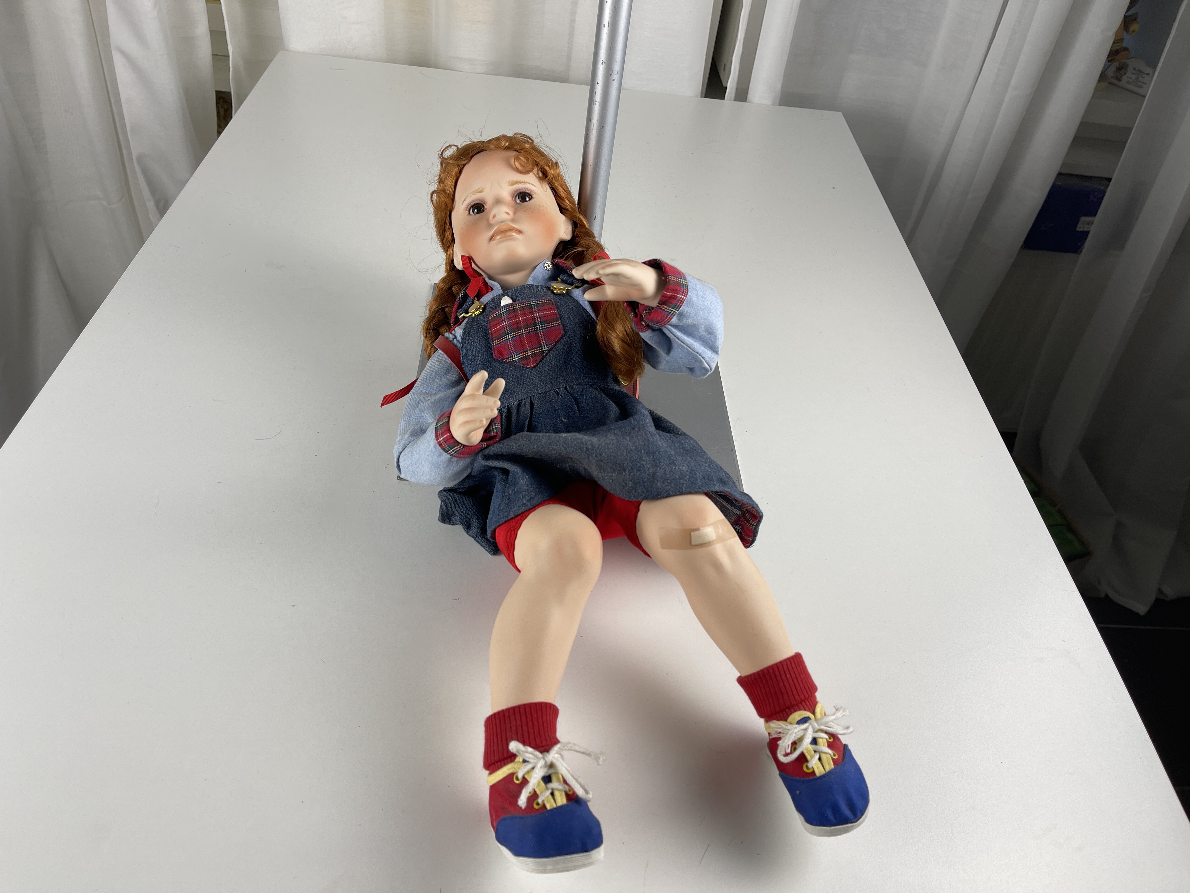 Künstler Puppe Kelly Rubert Porzellan 47 cm. Top Zustand 