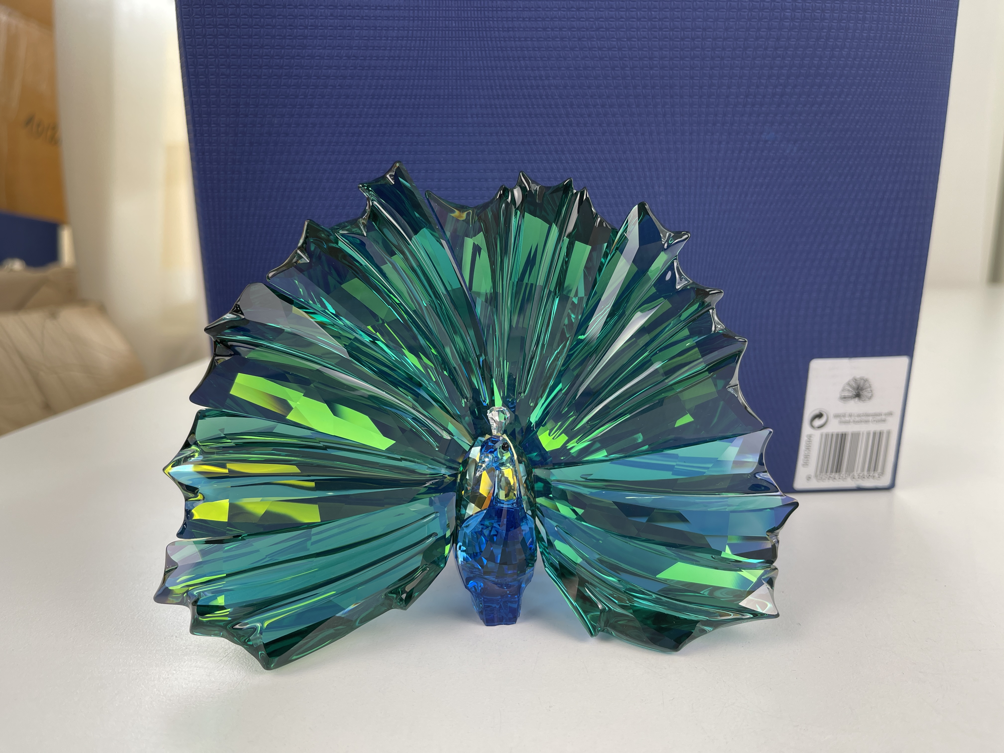 Swarovski Figur 5063694  ScS Arya Pfau 15,2 x 11,1 x 5,1 cm. Ovp & Zertifikat Top Zustand