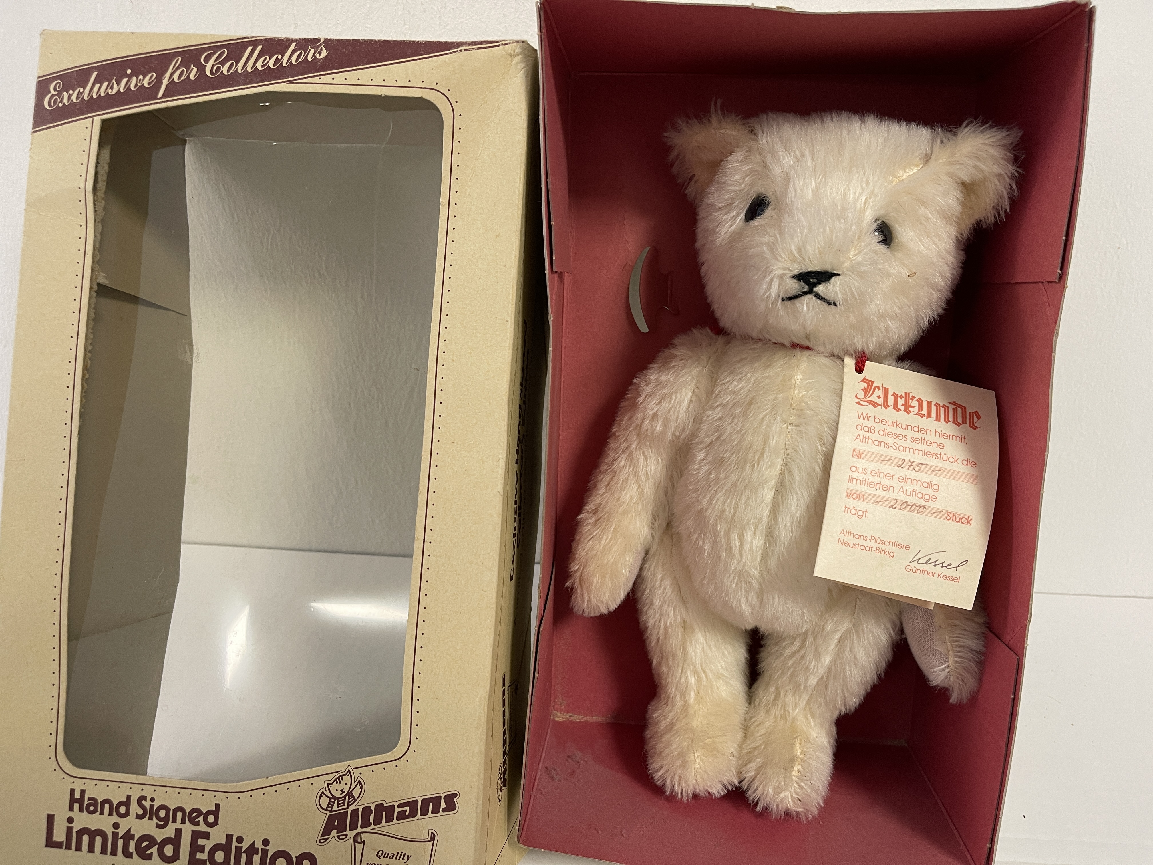 Althans Bär Künstlerbär Teddy Bär 34 cm. Top Zustand.   