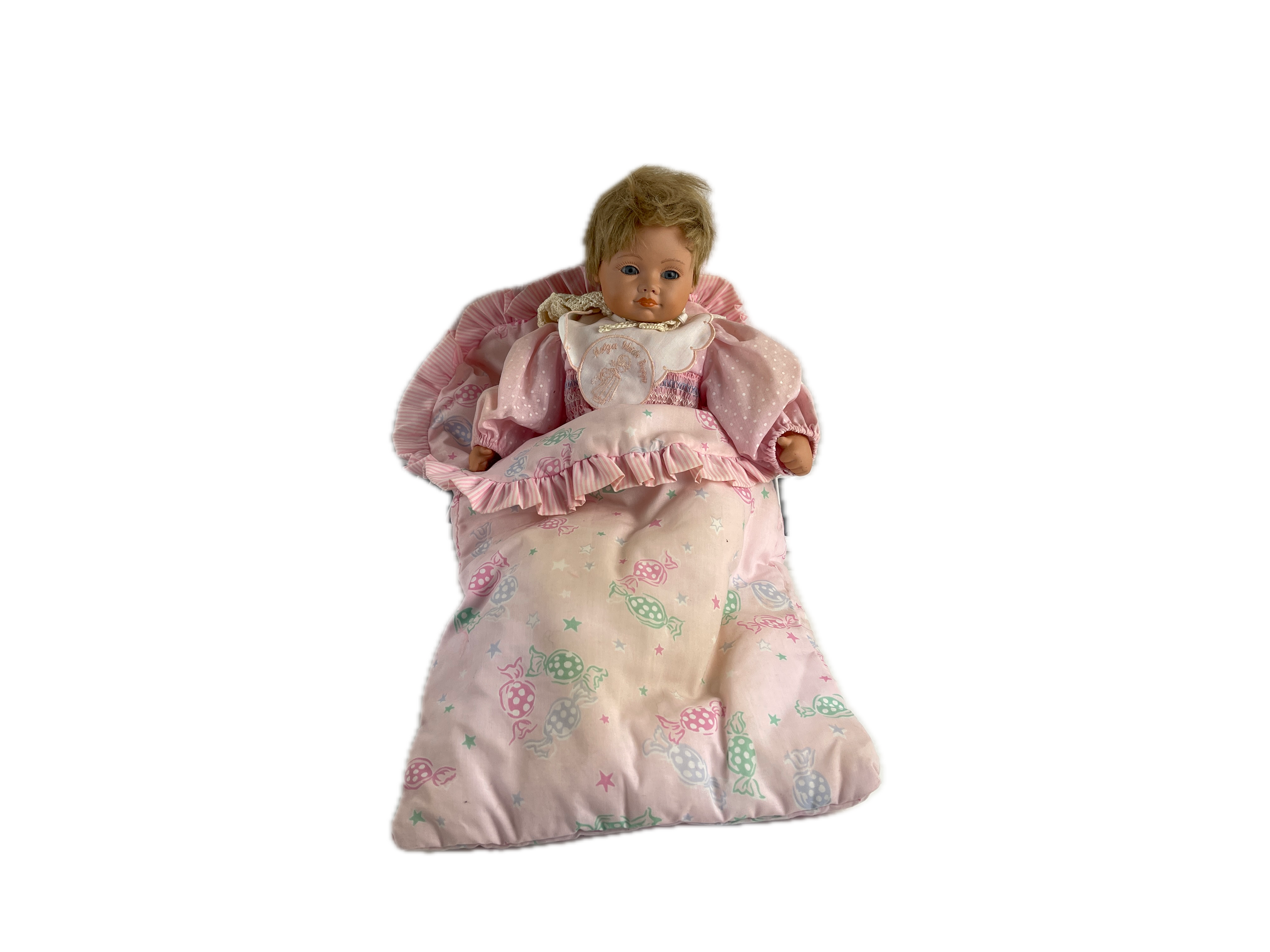 Künstler puppe Helga weich Porzellan Puppe 34 cm - Guter Zustand 