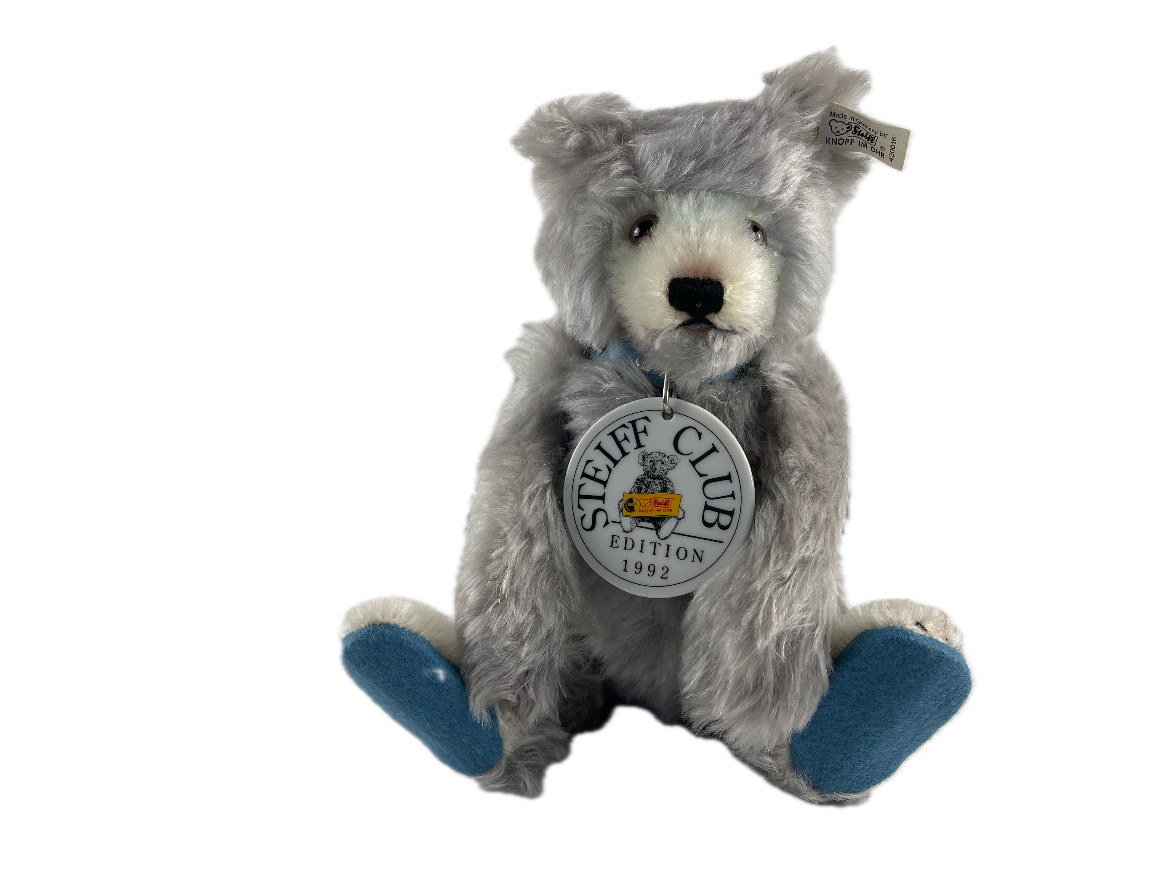 Steiff Tier 420016 Club 1992 Teddy Bär Baby 30 cm. Rauchgeruch