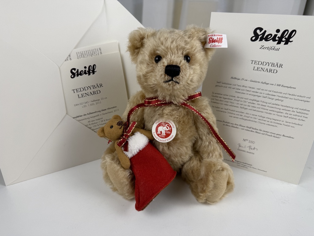 Steiff Tier 021343 Teddybär Lenard 25 Top Zustand
