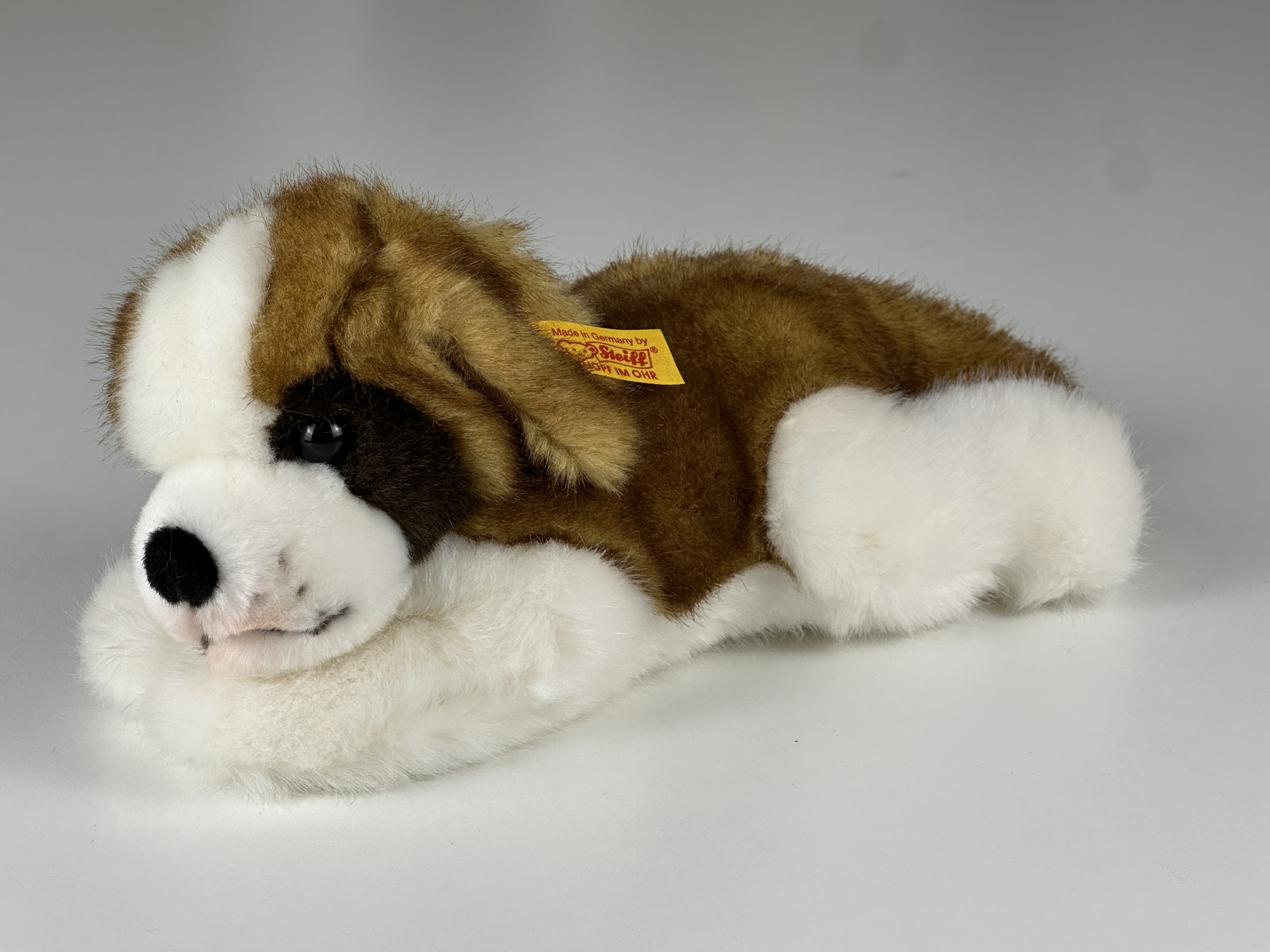Steiff Tier 280238 Bernhardiner Welpe 10 x 21 cm. Top Zustand