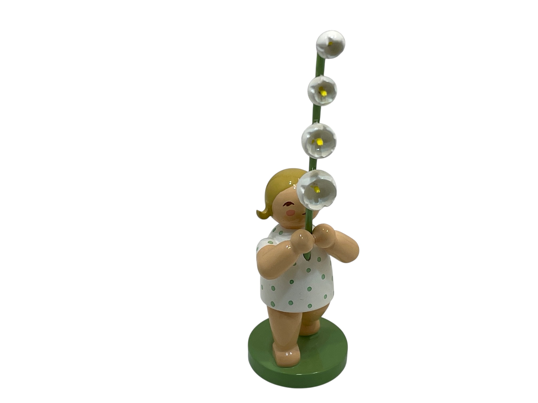 Erzgebirge Wendt & Kühn Figur Sammler Holz Figur Blumenkind  11 cm. Top Zustand    