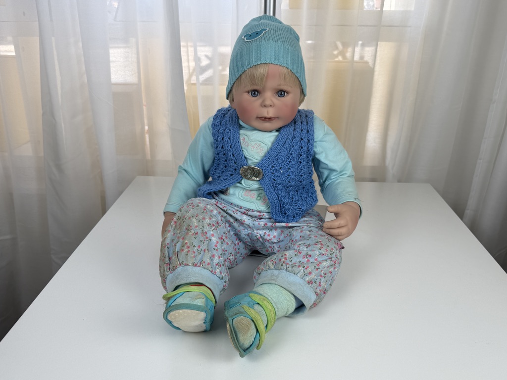 Künstlerpuppe Monika Peter Leicht Puppe Vinyl Puppe 65 cm. Top Zustand 