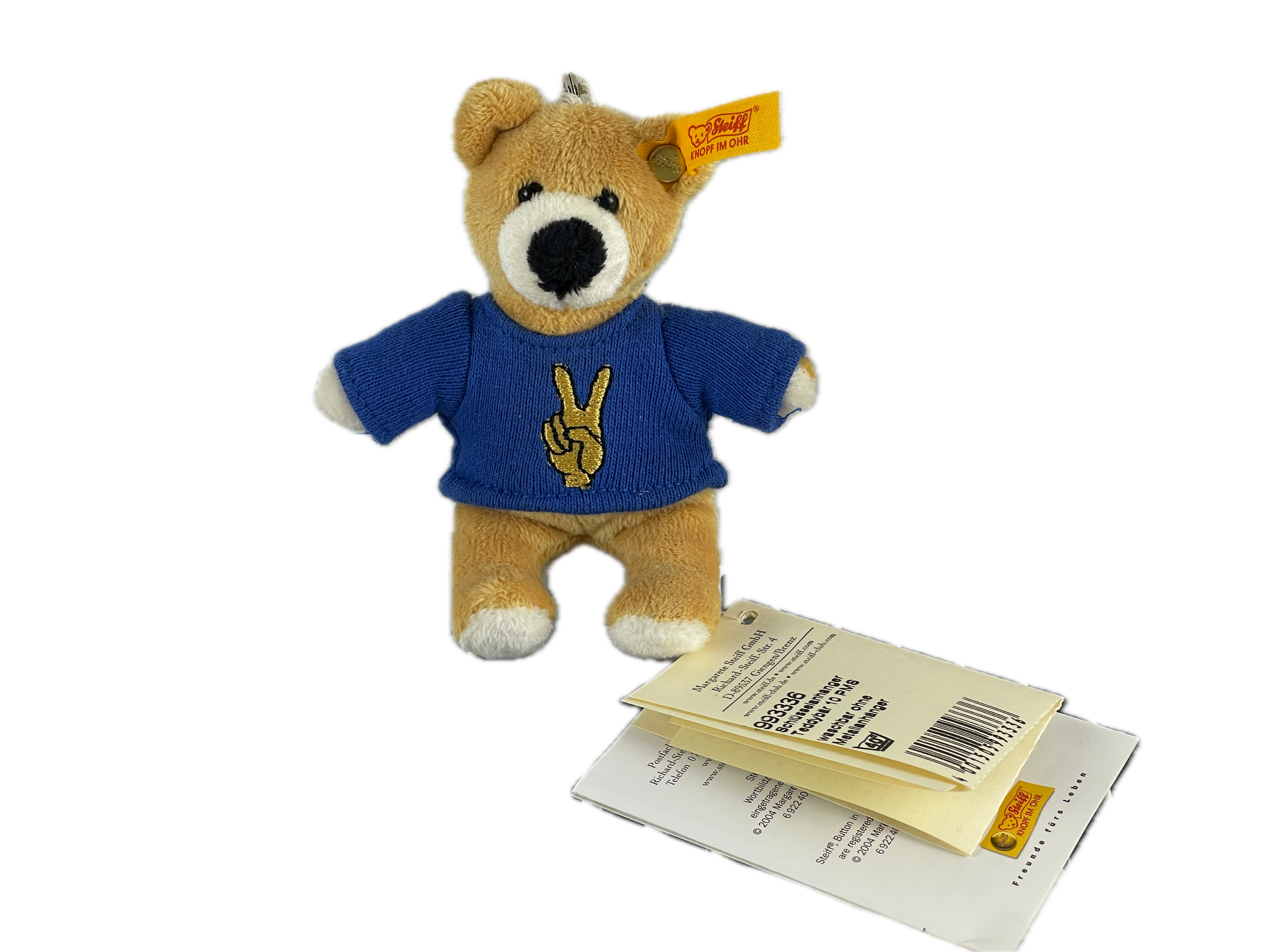 Steiff Tier 993336 Teddy Schlüsselanhänger 10 cm. - Top Zustand      