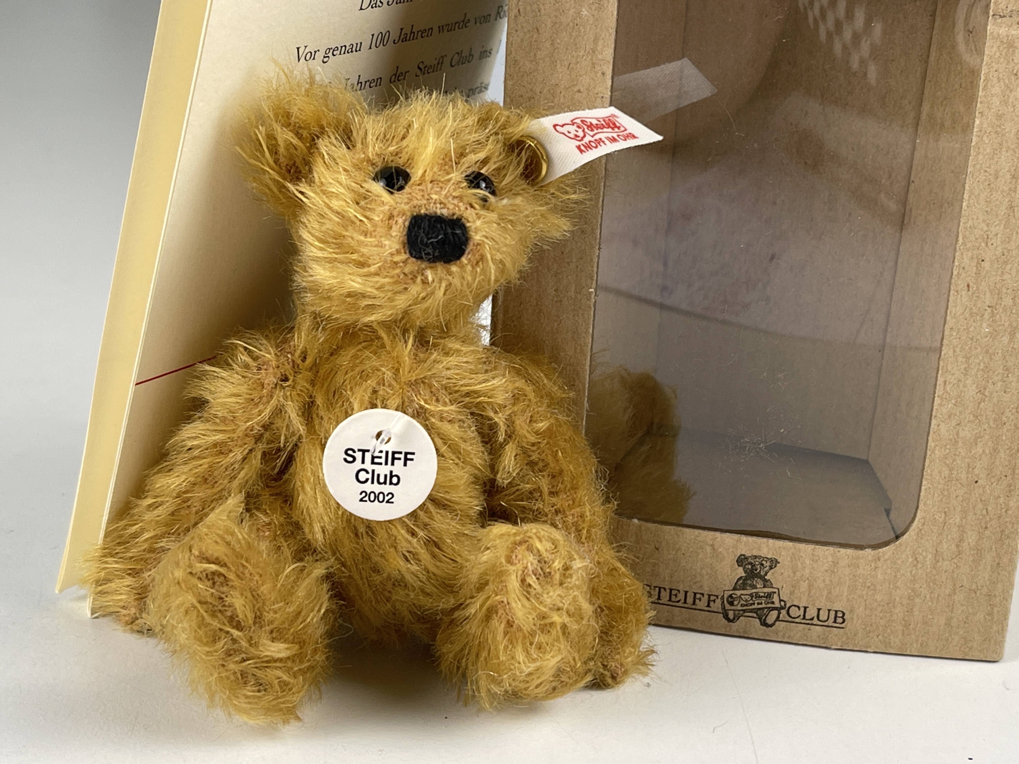 Steiff Club Teddy Bär 2002. Mit OVP + Zertifikat. Top Zustand
