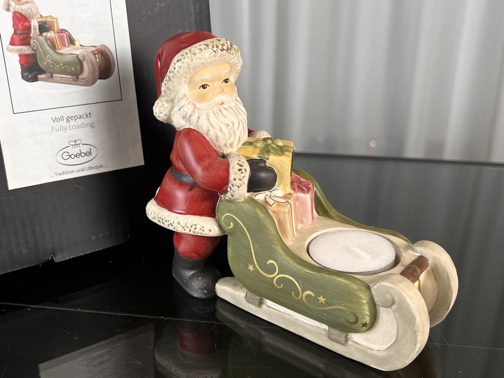 Goebel Figur Weihnachtsmann - Voll gepackt - 13x15cm Top Zustand mit OVP 