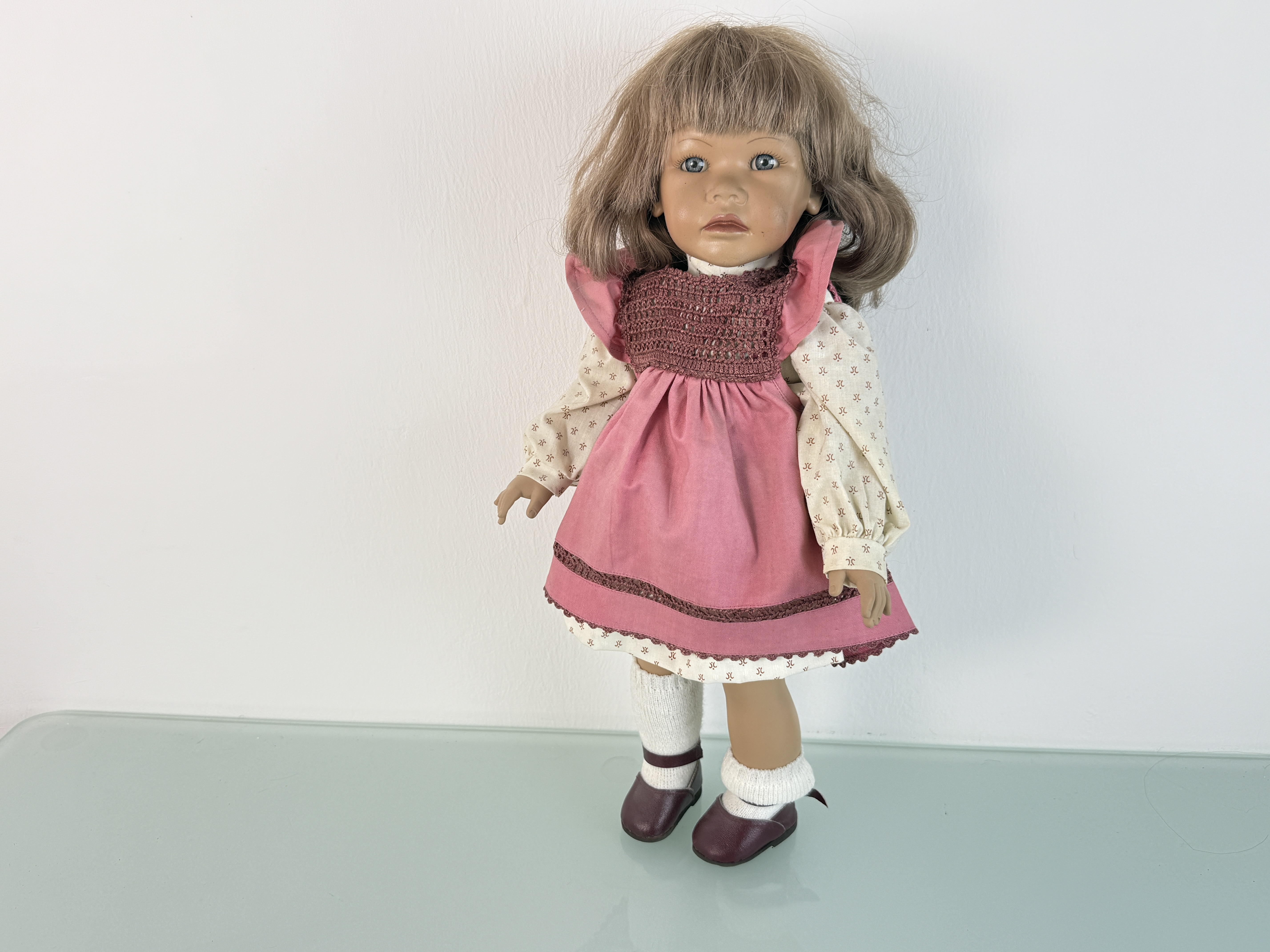  Künstlerpuppe Heidi Ott Vinyl Puppe 46 cm. Top Zustand    