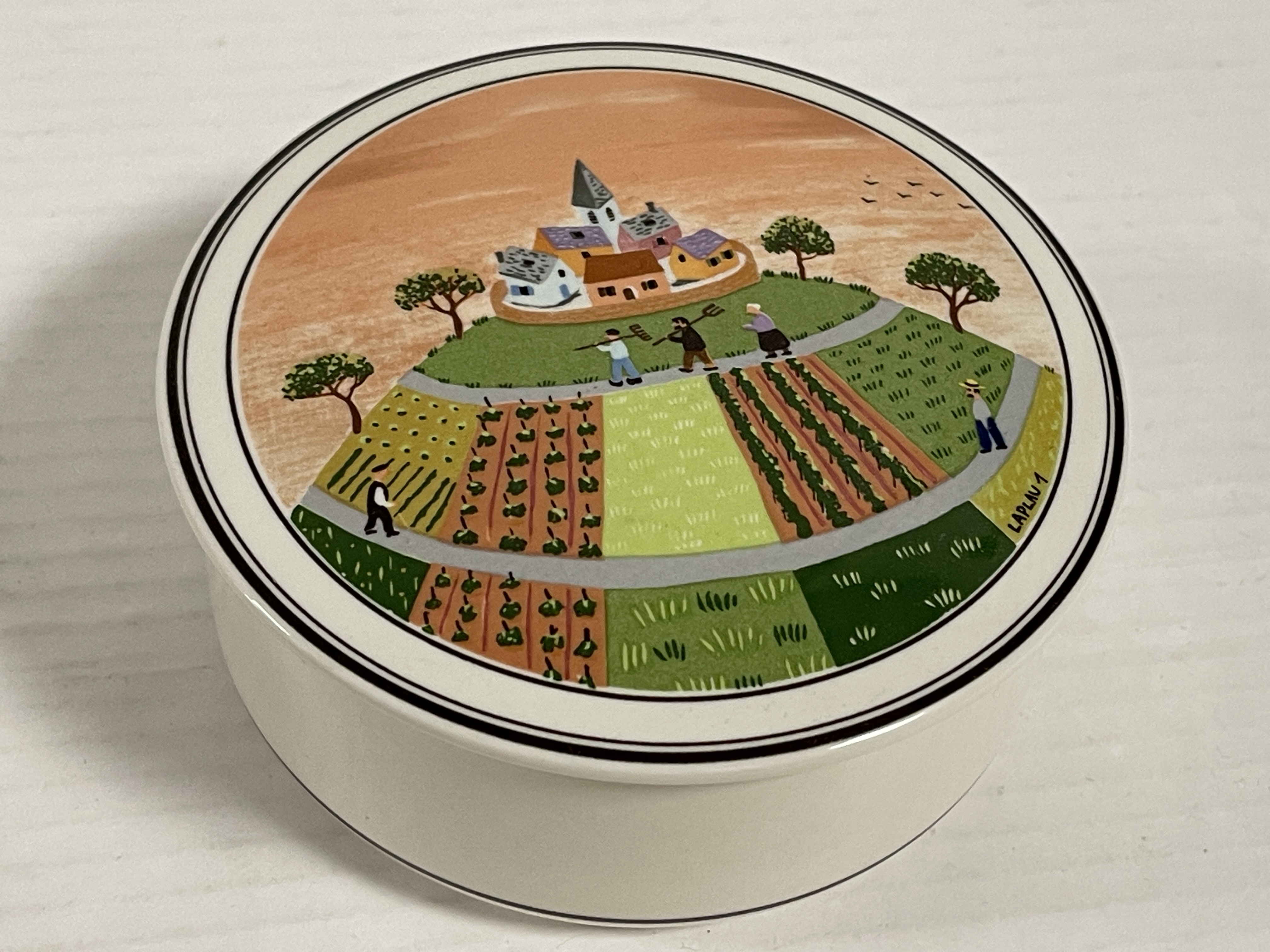 Villeroy und Boch Porzellan Dose 5,5 x 13 cm - Top Zustand   