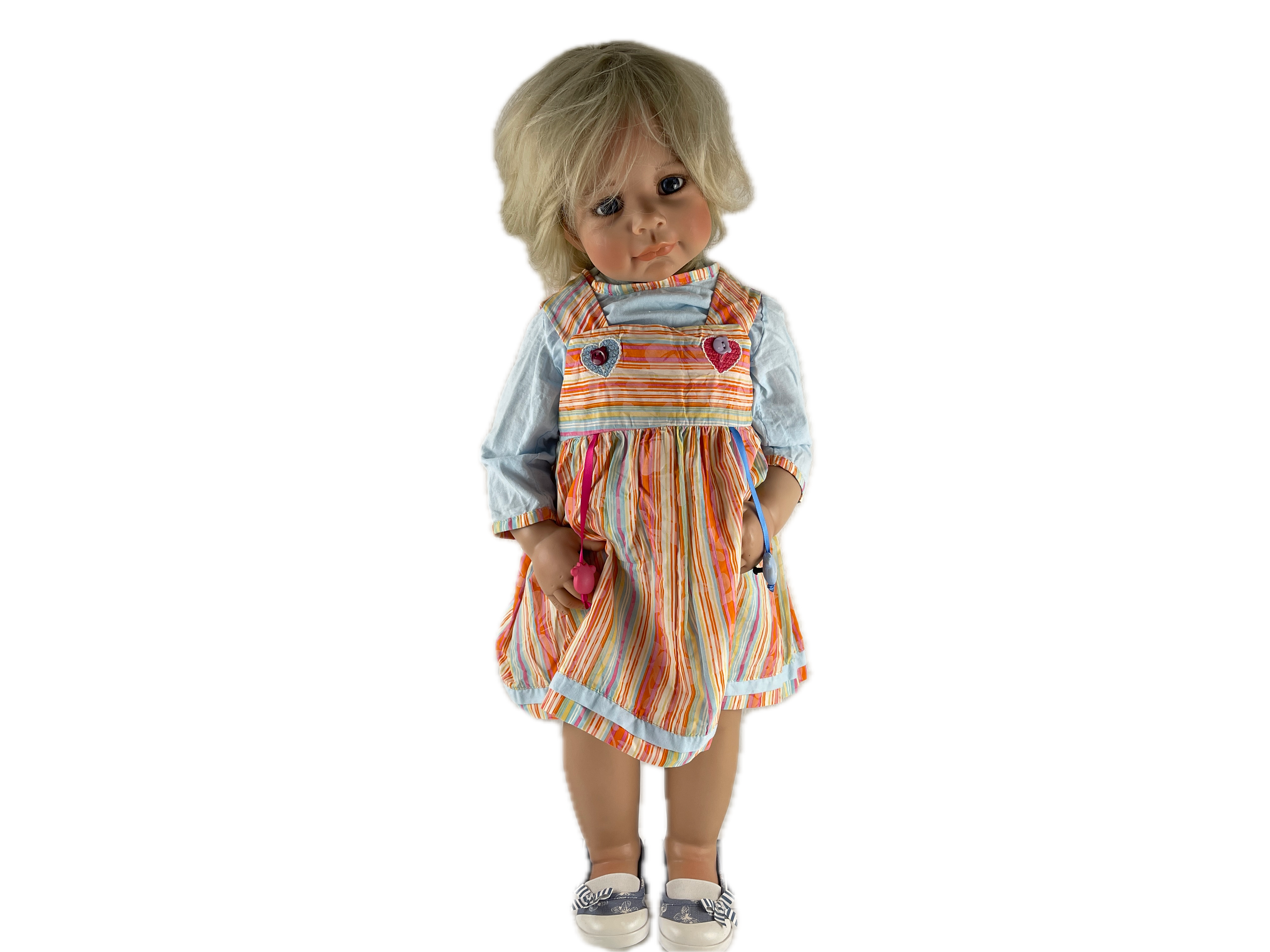 Künstlerpuppe Puppe Monika Levenig Vinyl Puppe 70 cm. Top Zustand  