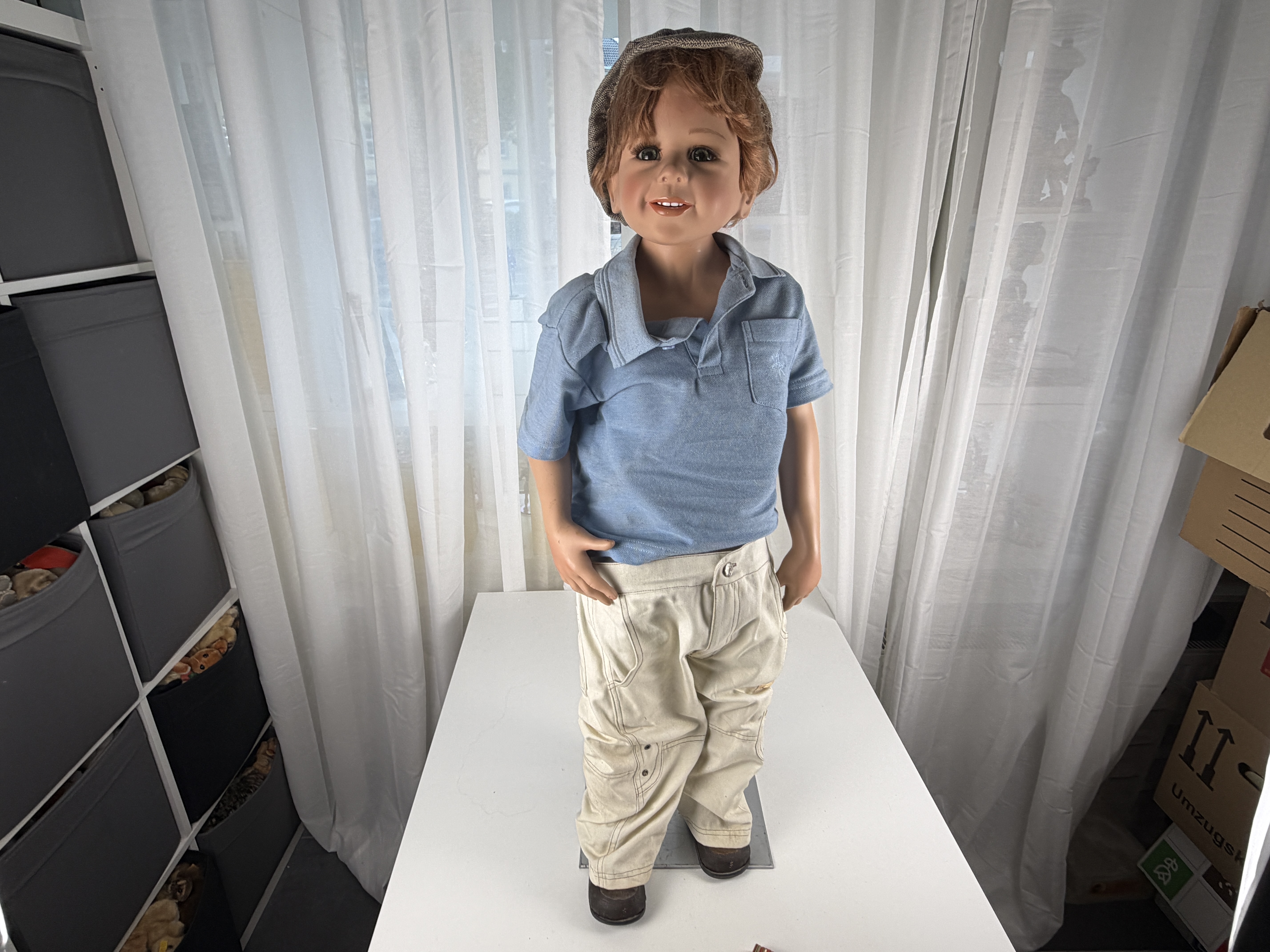 Künstlerpuppe Puppe Monika Levenig Vinyl Puppe 93 cm. Guter Zustand siehe Fotos 