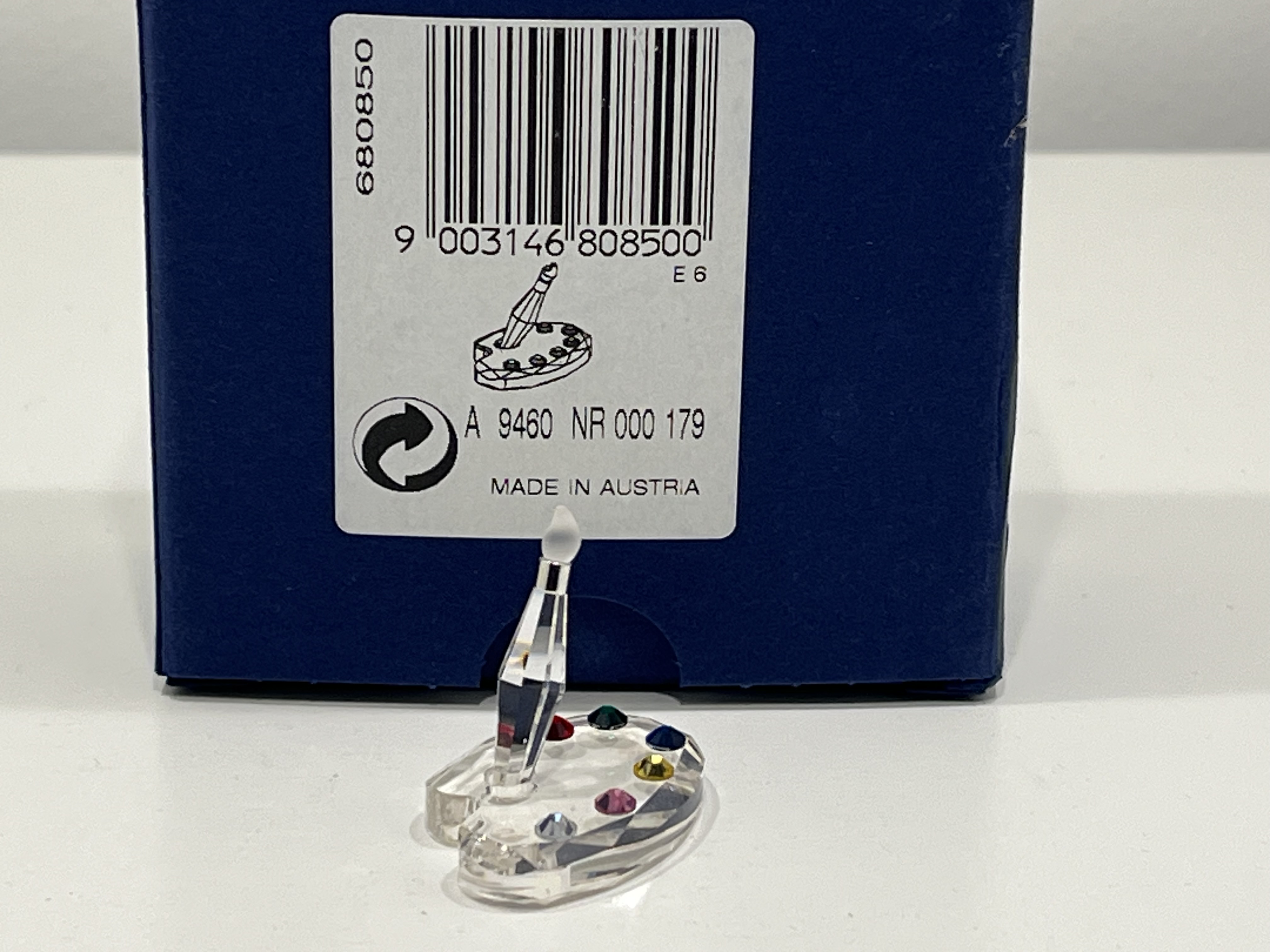 Swarovski Figur 680850 Malertafel 3,2 cm. Mit Ovp & Zertifikat.  Top Zustand 