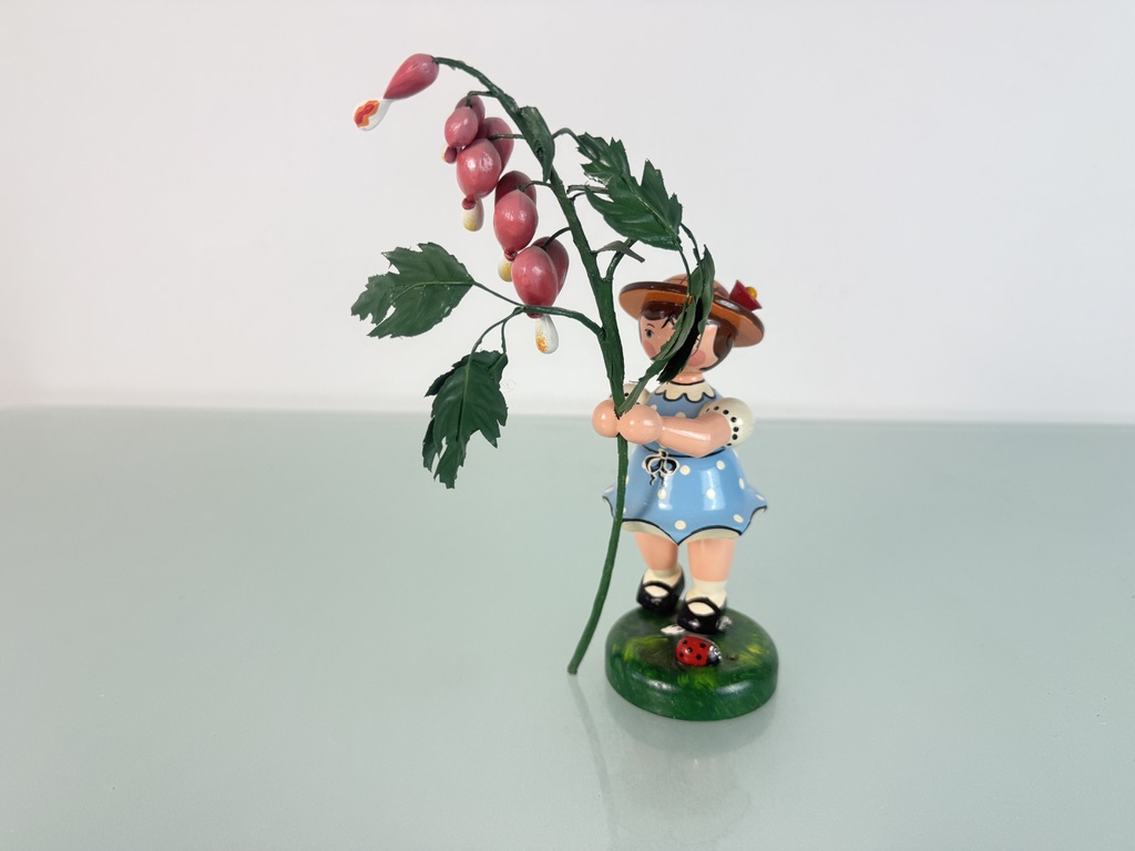 Erzgebirge Figur Hubrig Sammler Blumenkind Holzfigur 20 cm. Top Zustand  siehe Fotos 