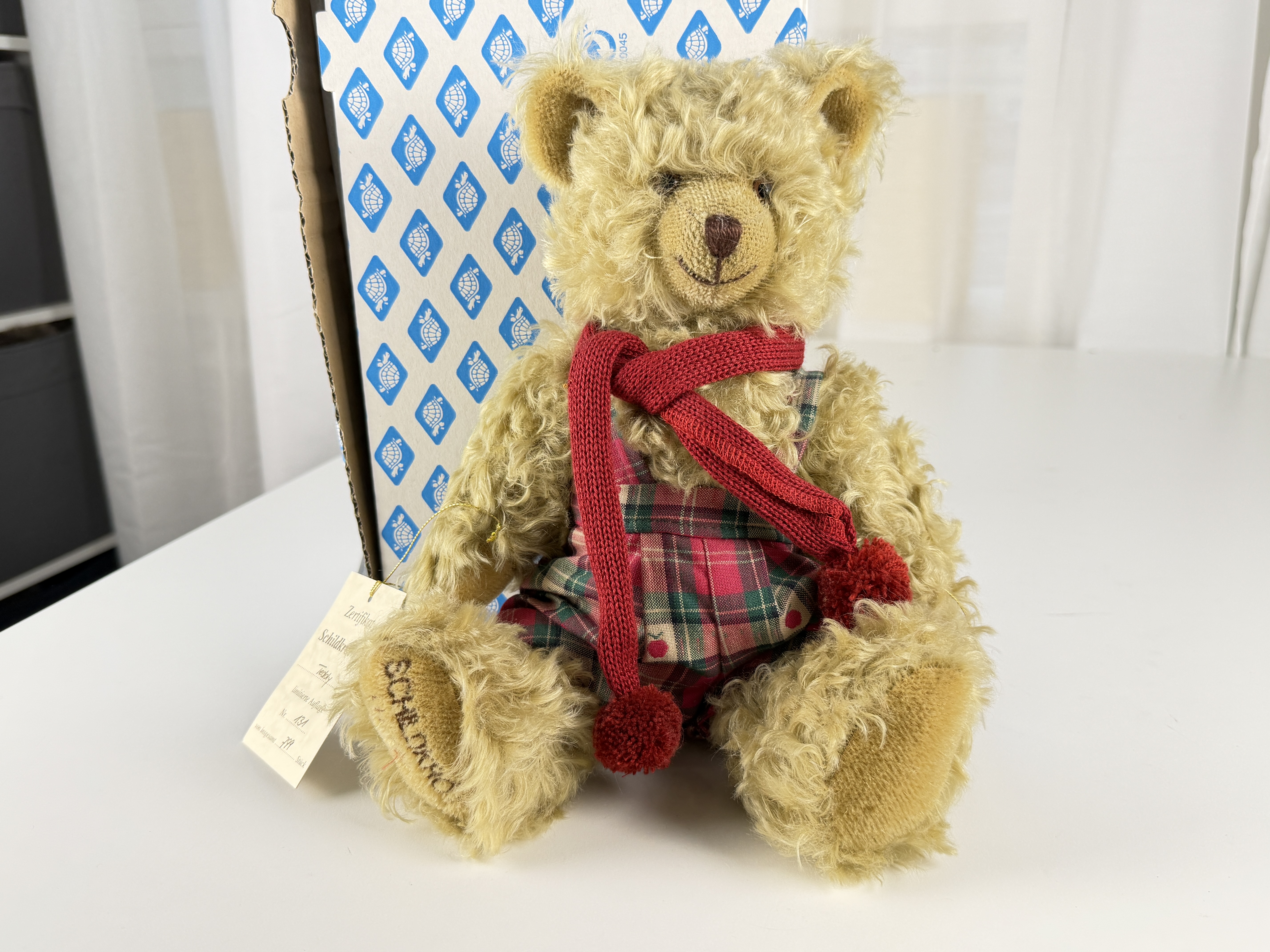 Schildkröt Künstlerbär Teddybär 32 cm. Top Zustand. Nichtraucherhaushalt 