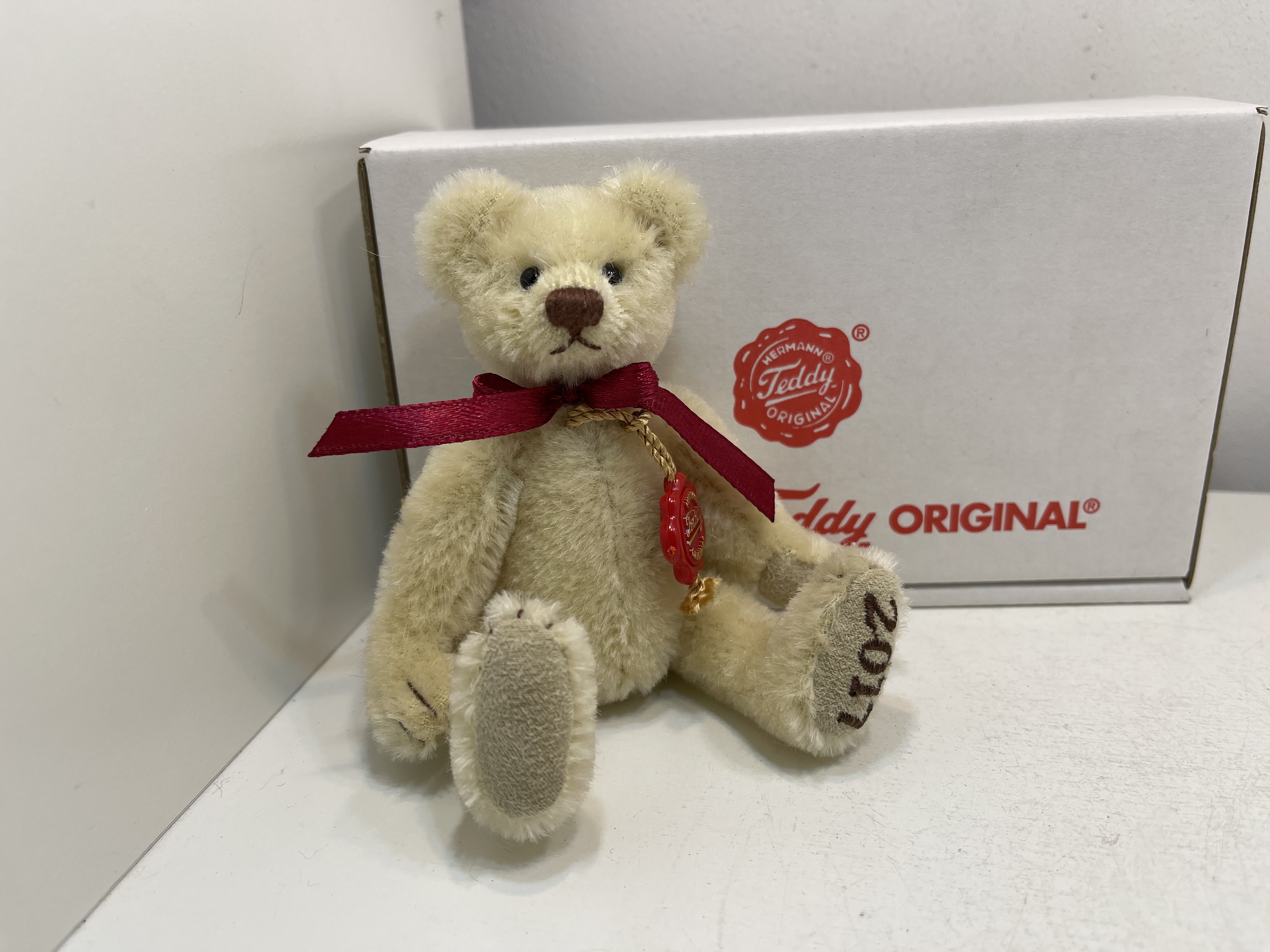 Hermann - Teddybär 14 cm + OVP. Top Zustand    