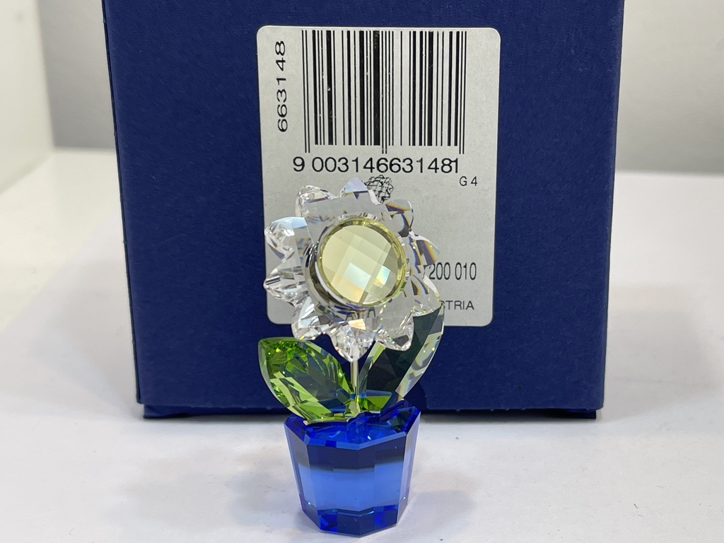Swarovski Figur 663148 Blumentopf Blume 5 cm. Ovp & Zertifikat. Top Zustand 