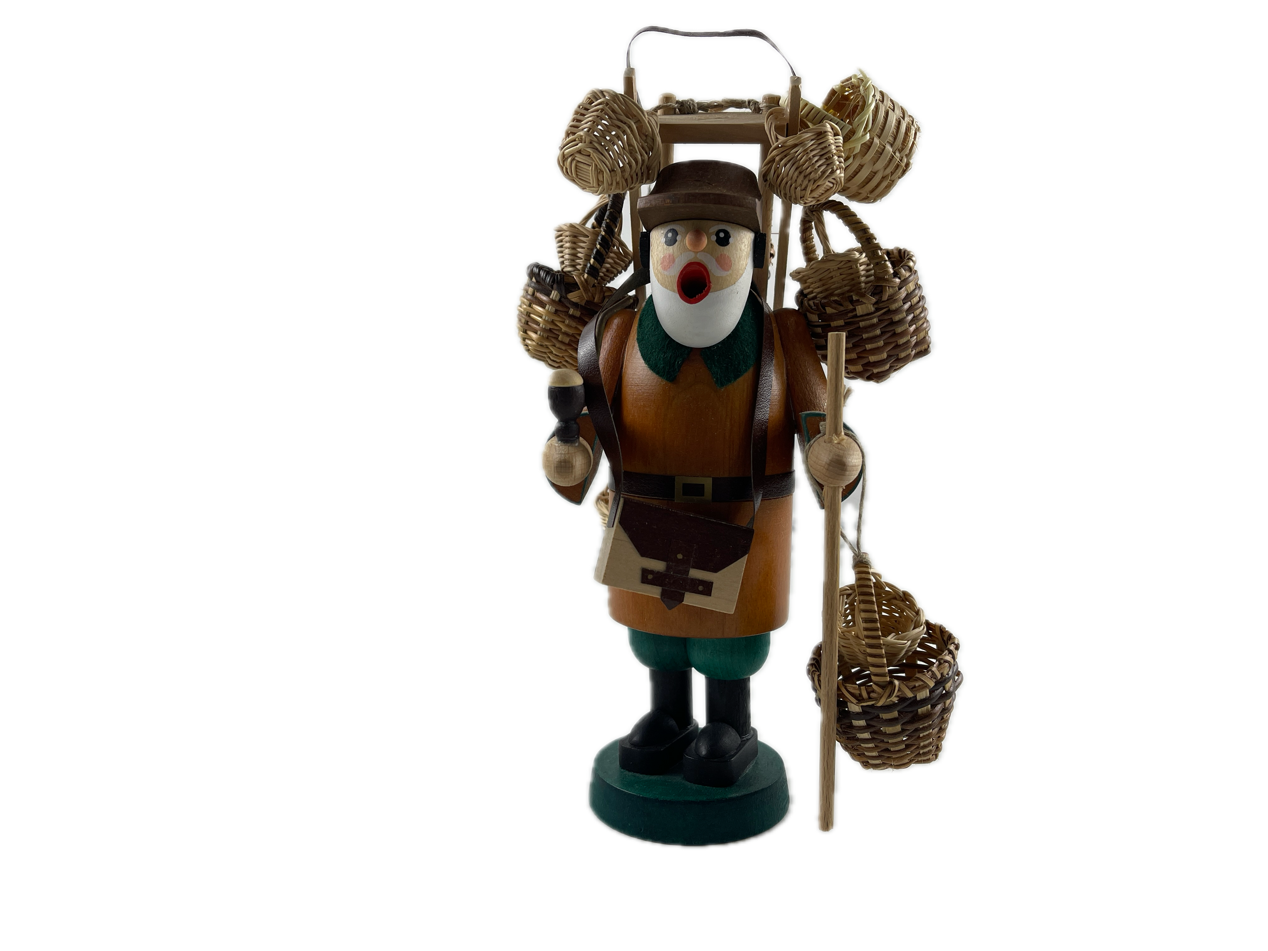 Erzgebirge Figur Räuchermännchen Postmann 21 cm. Top Zustand