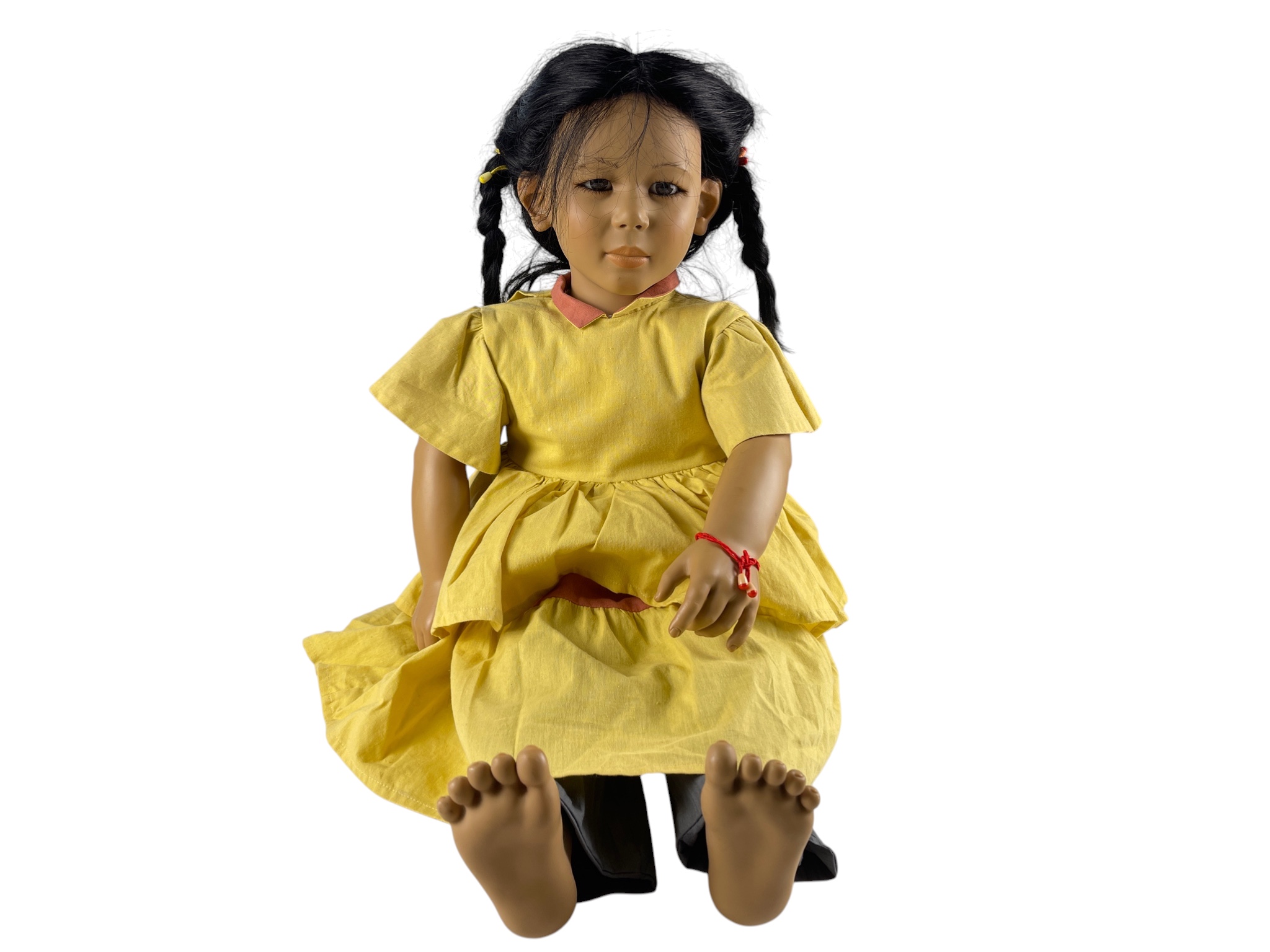 Annette Himstedt Puppe Vinyl Künstlerpuppe Michiko 80 cm. Zustand siehe Fotos  