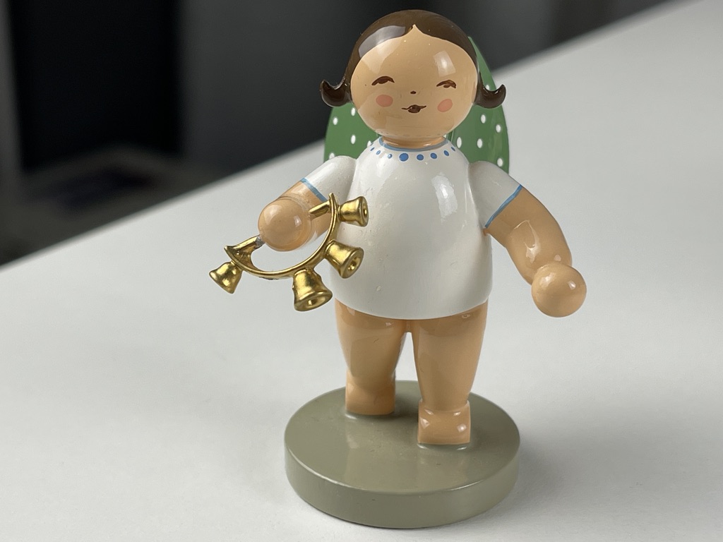 Erzgebirge Wendt und Kühn Erzgebirge Figur Engel 6 cm. Top Zustand  