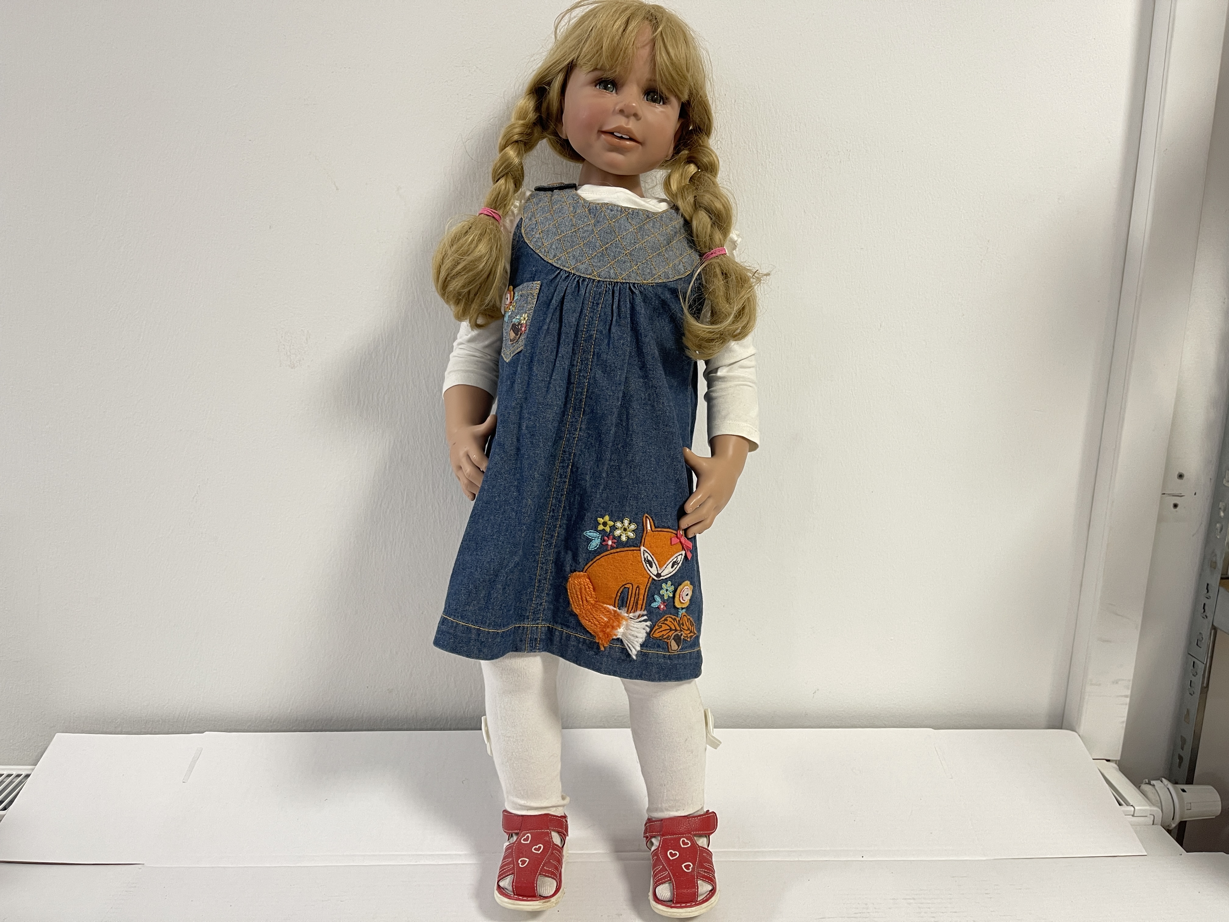 Monika Levenig Künstlerpuppe Vinyl Puppe 82 cm. Top Zustand    