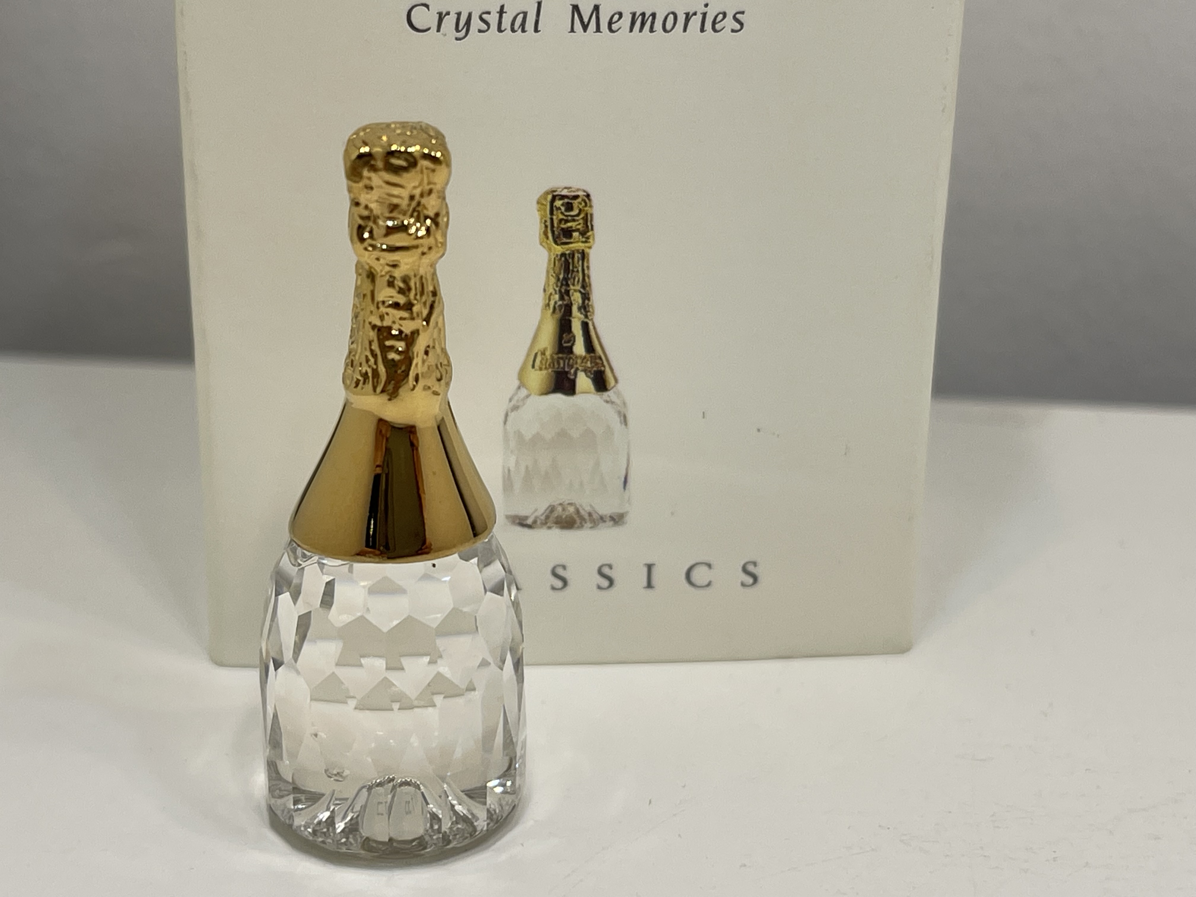 Swarovski Figur 208887 Sektflasche 4,7 cm. mit Ovp & Zertifikat. Top Zustand.  