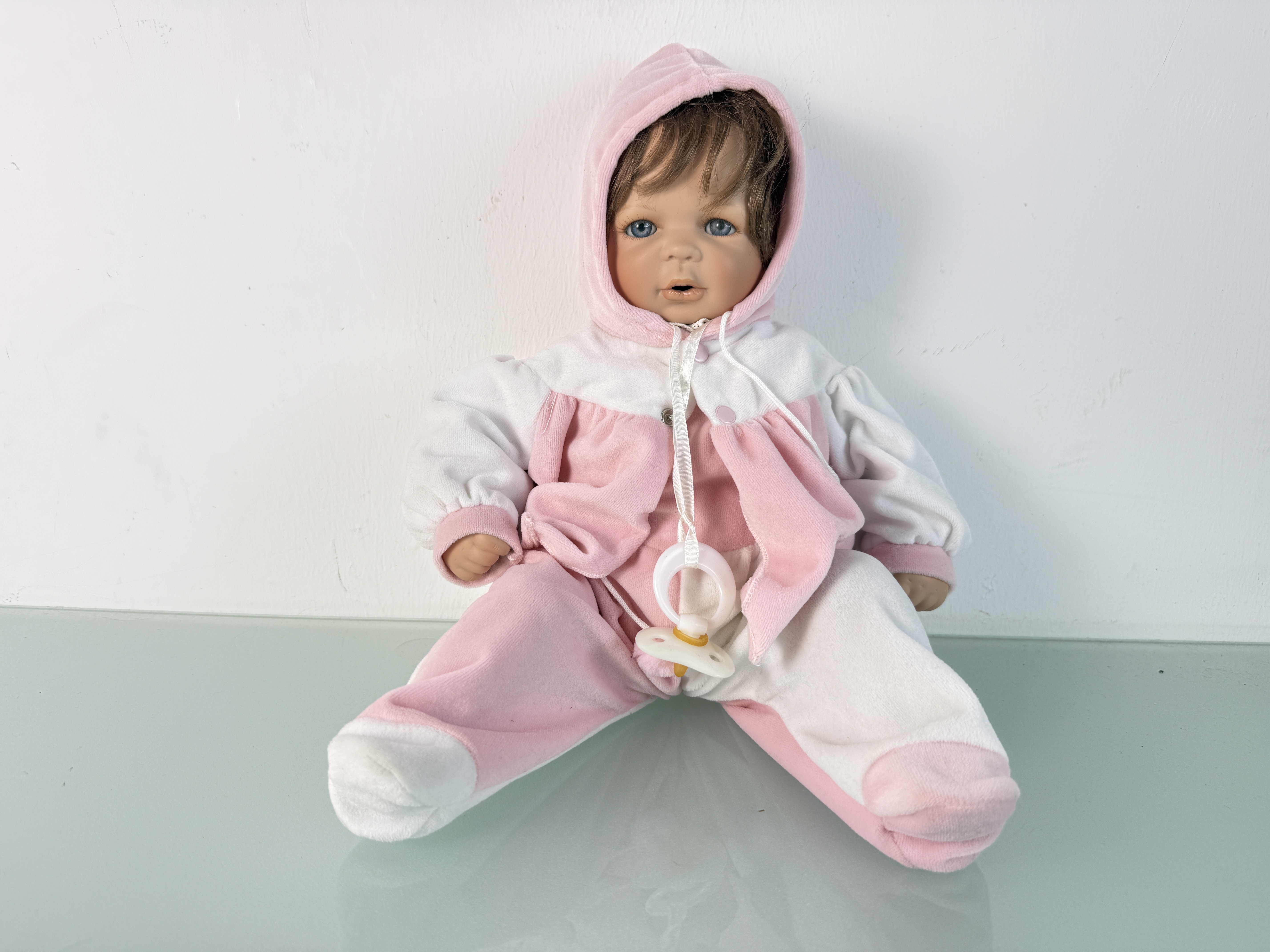 Künstlerpuppe Inge Tenbusch Porzellan Puppe 45 cm. Top Zustand. 