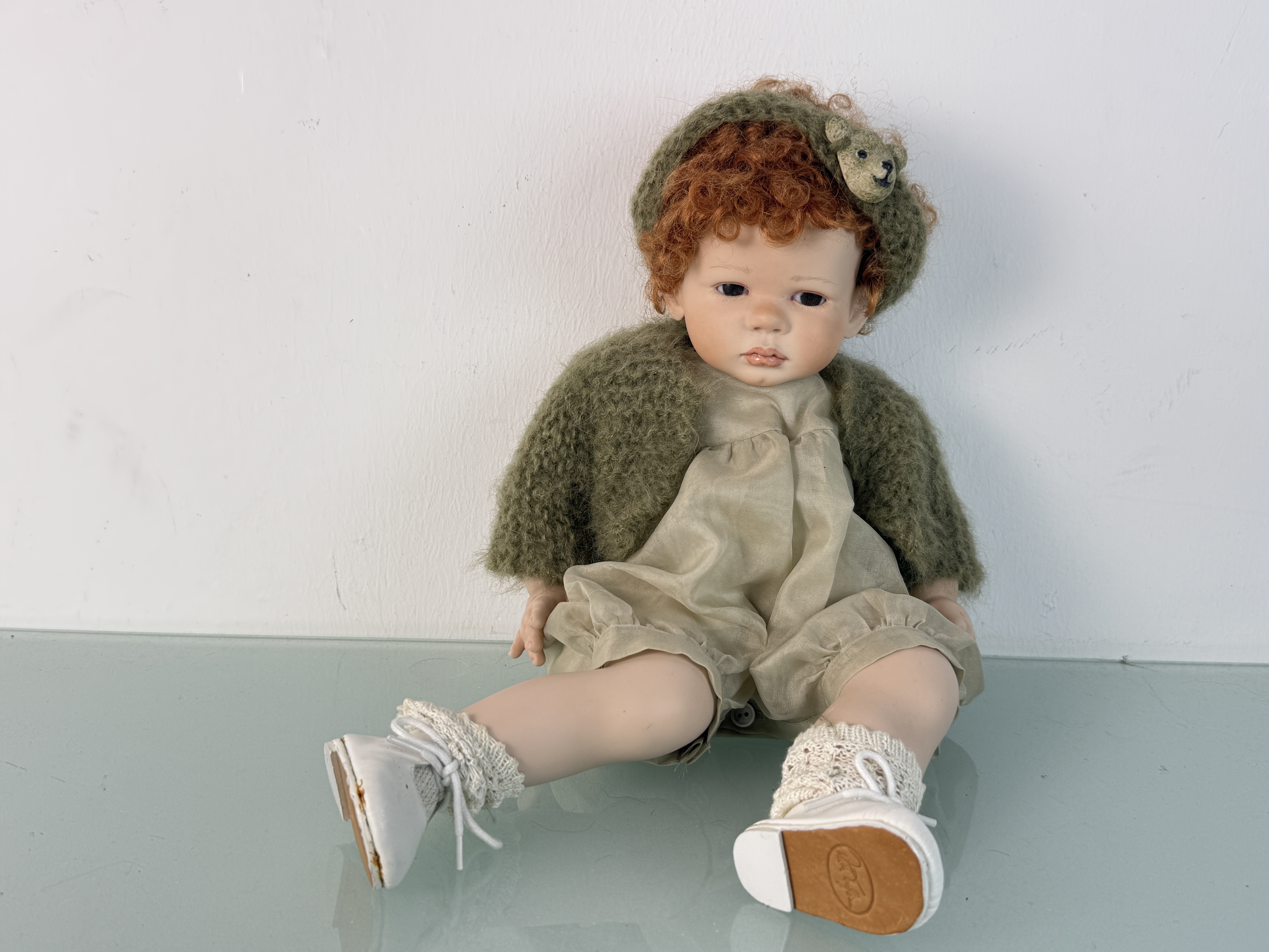 Künstlerpuppe Ruth Treffeisen Porzellan Puppe 48 cm. Top Zustand