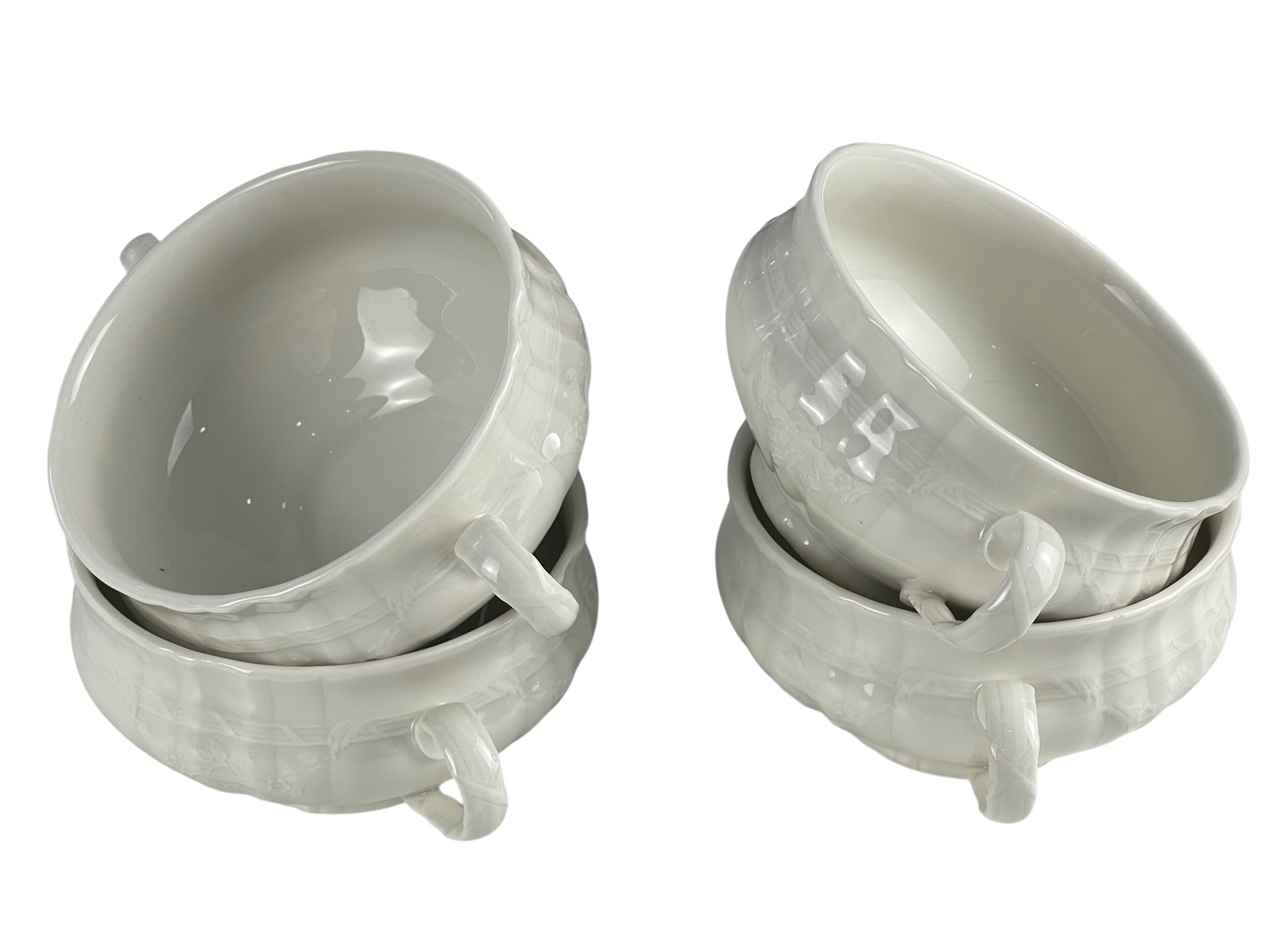 KPM Berlin Porzellan Suppentasse 4 Stück je 6 x 10 cm. - 1 Wahl Top Zustand 