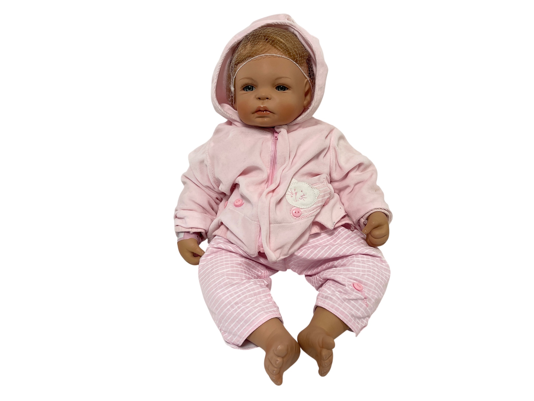 Künstlerpuppe Inge Tenbusch Porzellan Puppe 52 cm. Top Zustand.  