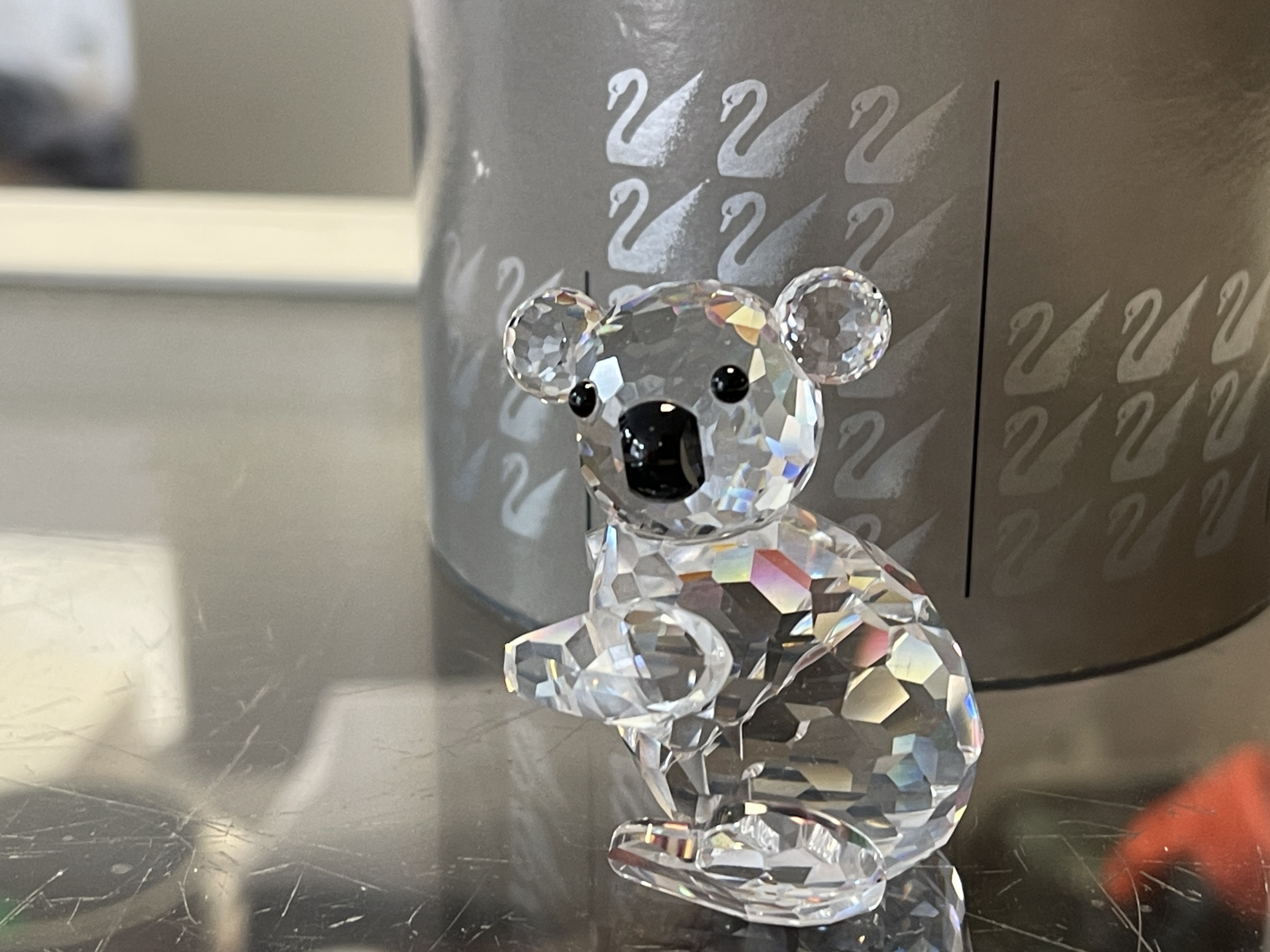 Swarovski Figur 014366 Koala Bär ( Groß ) Mutter 4,5 cm. Mit Ovp & Zertifikat. Top Zustand  