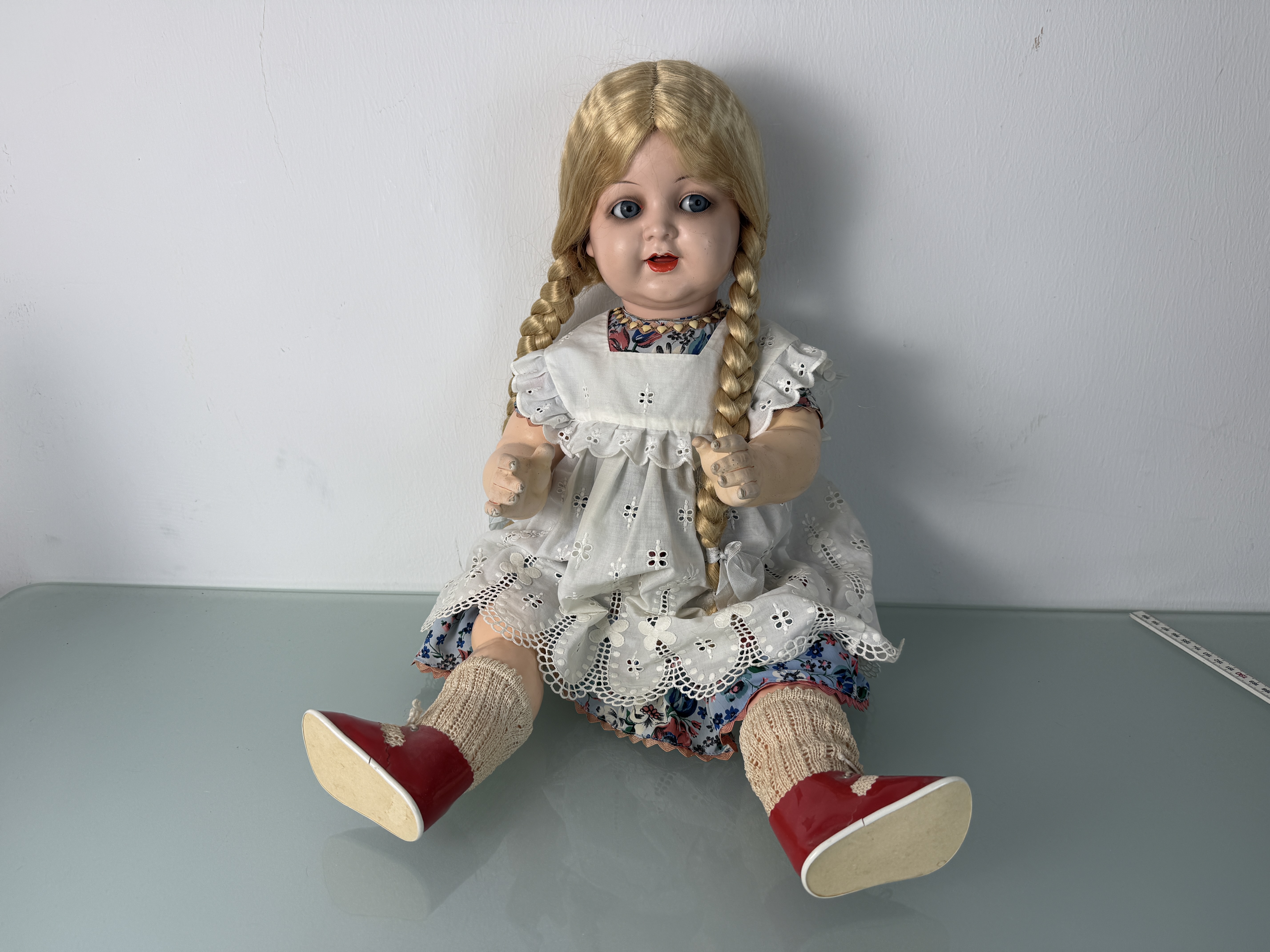 Künstlerpuppe Sammler Puppe alte Puppe 63 cm siehe Fotos 