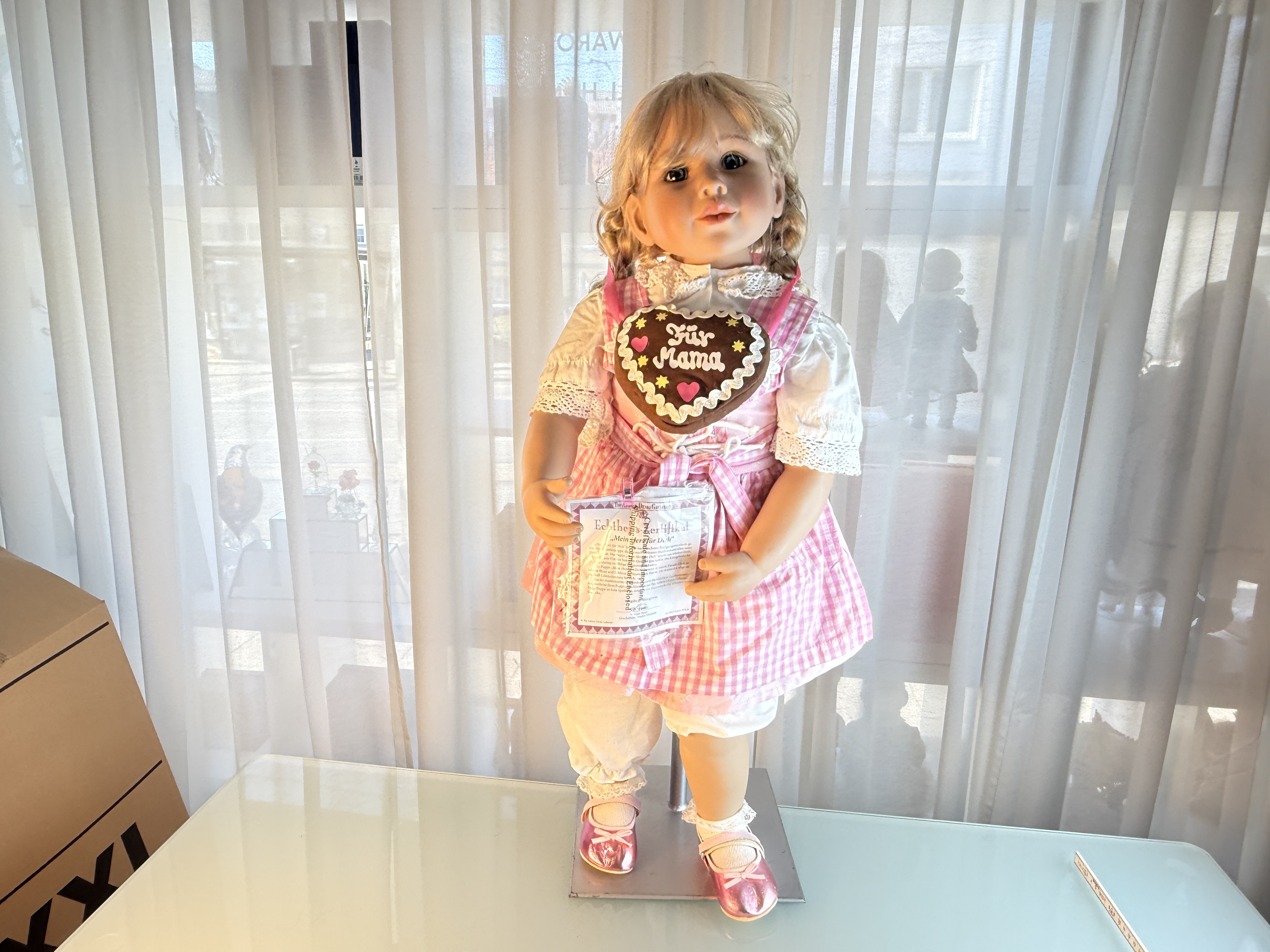Künstlerpuppe Puppe Monika Peter Leicht Vinyl Puppe 82 cm. Top Zustand 