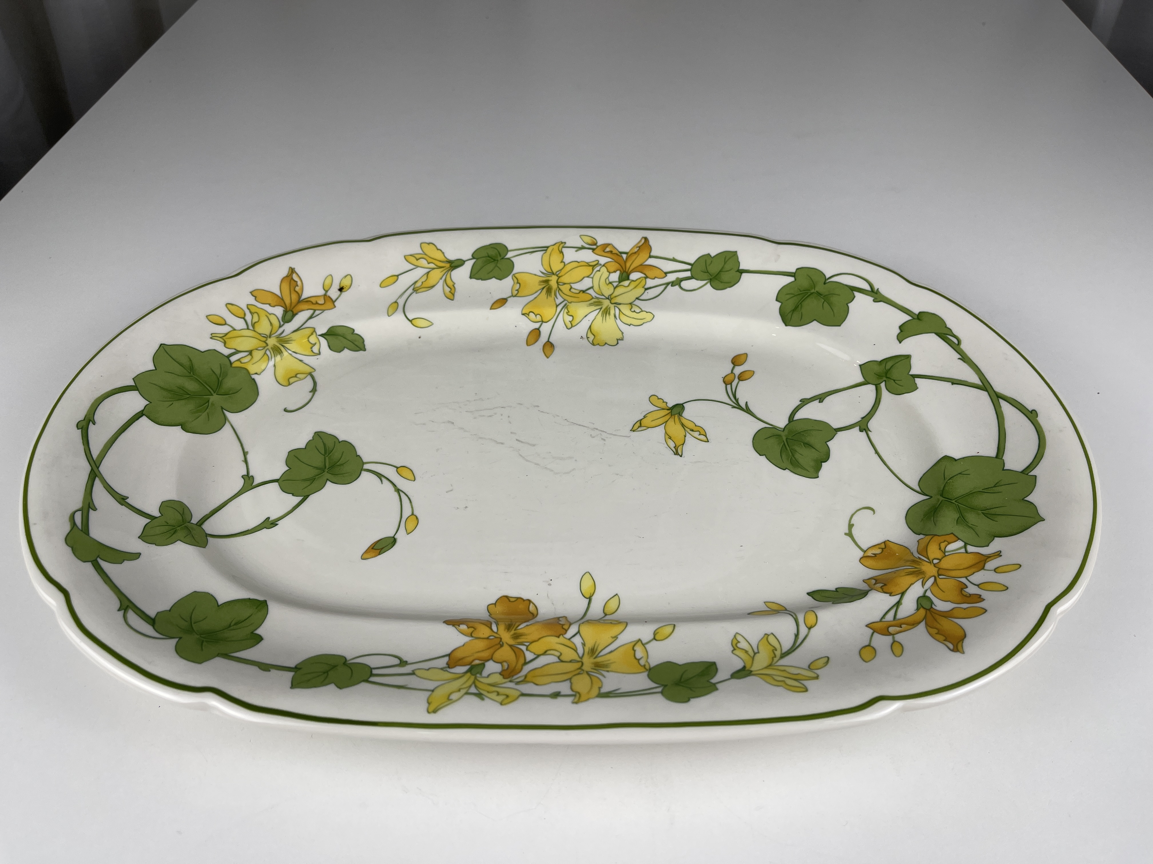 Villeroy & Boch Porzellan Geranium Servierplatte 39 x 26  cm - Zustand siehe Fotos  