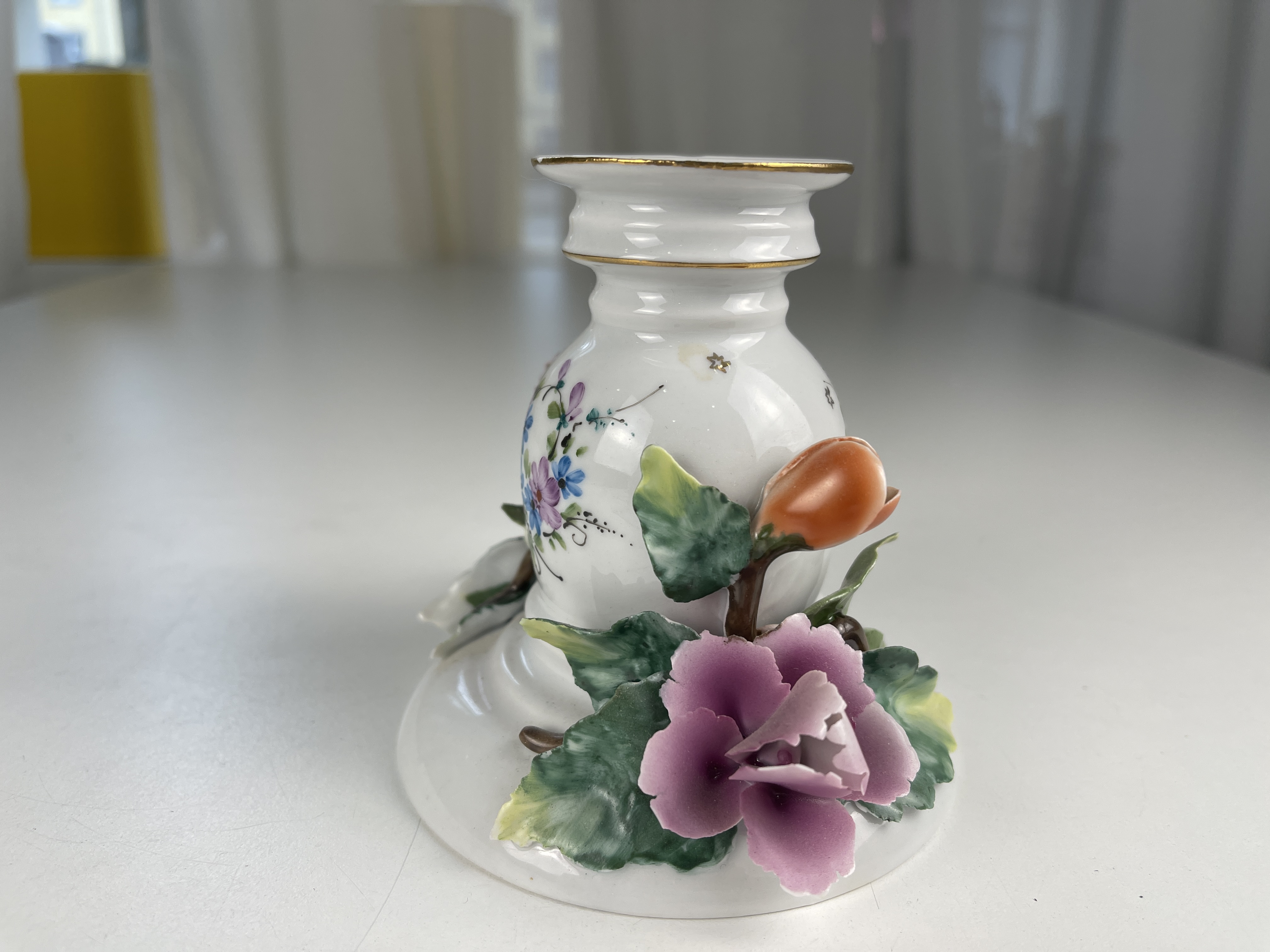 Sammler Porzellan Kerzenständer 11 cm. Top Zustand