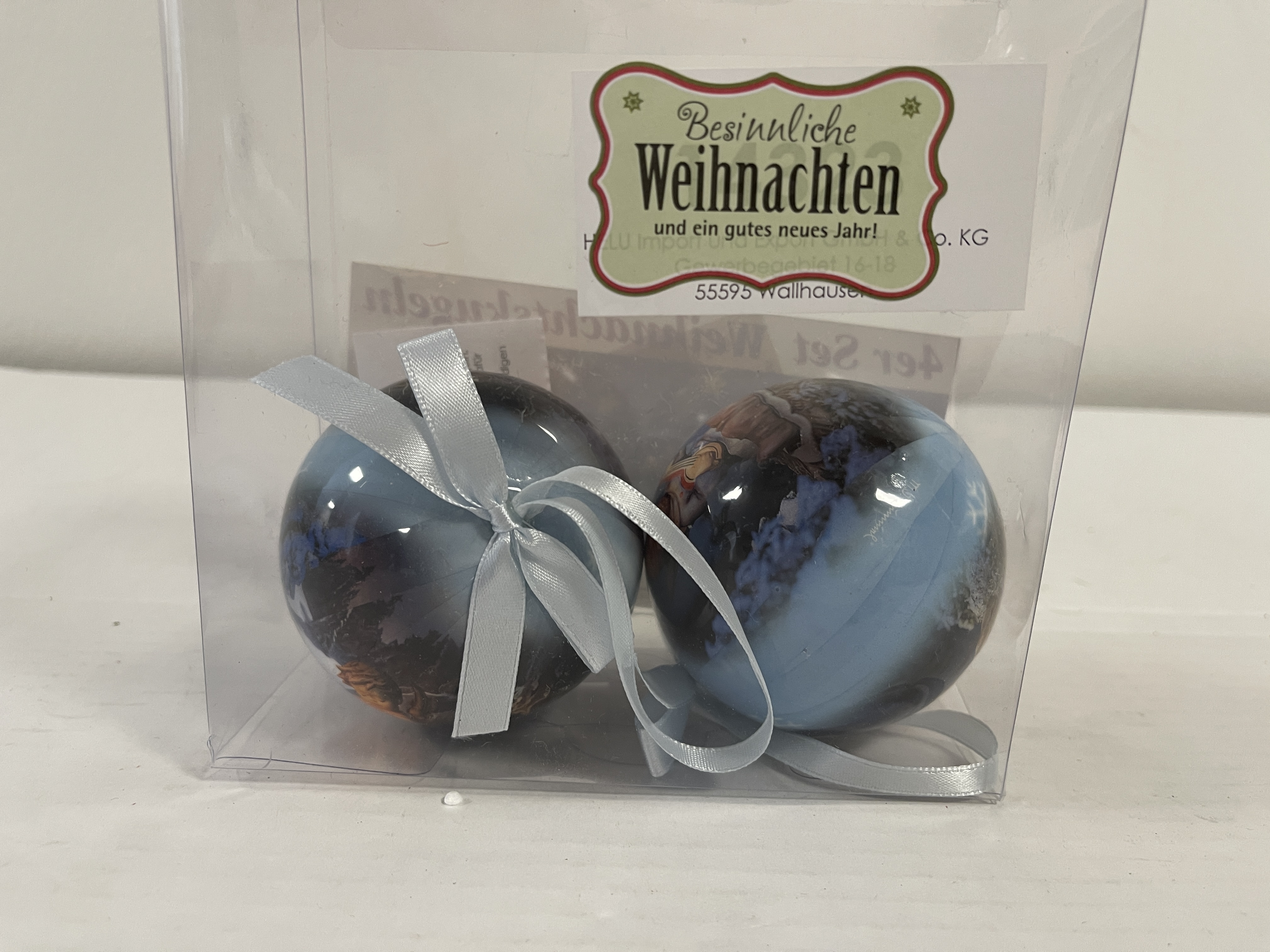 M.I. Hummel 2 x Weihnachtskugeln Christbaumkugeln in Ovp . 1 Wahl - Top Zustand  