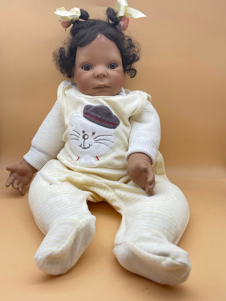 Barbara Prusseit Porzellan Puppe 58 cm. Top Zustand